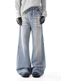 Men's Washed Wide Leg Jeans - Seedandsoulful