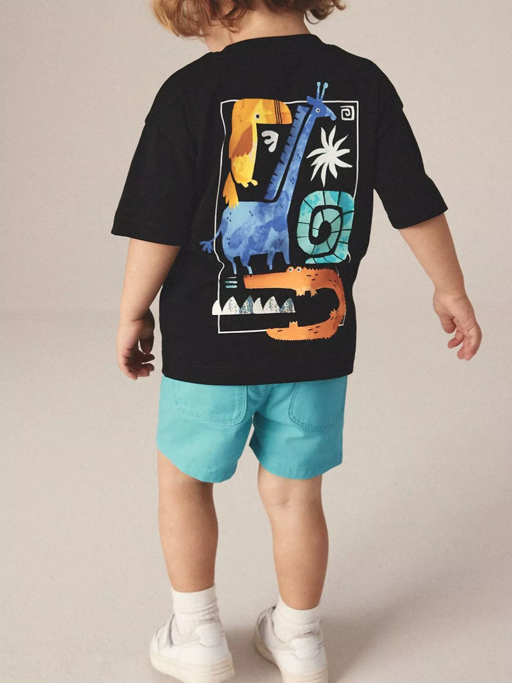 Children's Cartoon Graphic Tee and Shorts Set - Seedandsoulful
