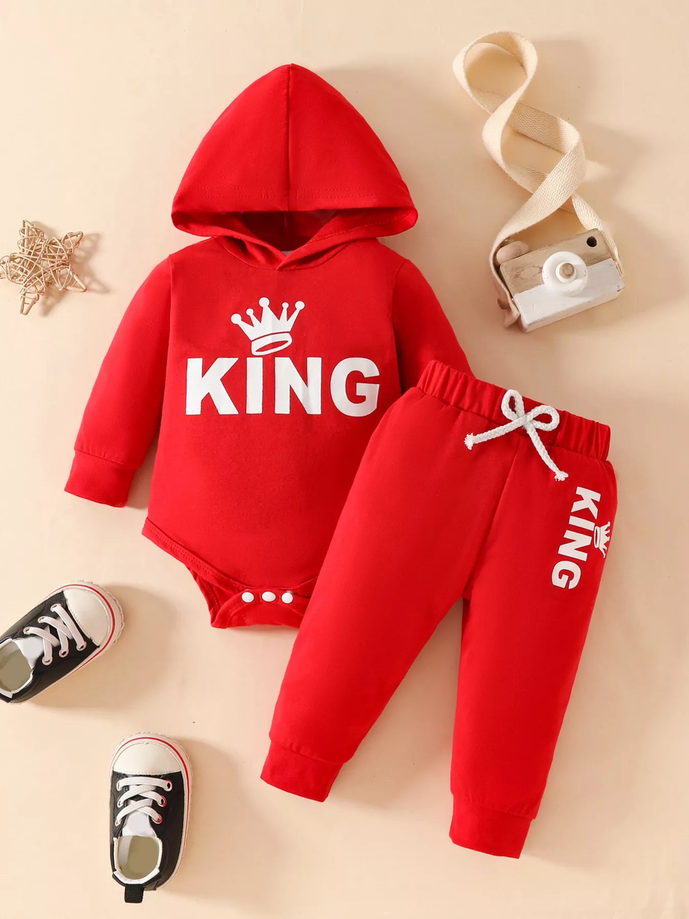 Children's Long Sleeve Bodysuit Hoodie and Pants Set - Seedandsoulful