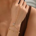 18K Gold - Plated Chain Cross Bracelet - Seedandsoulful