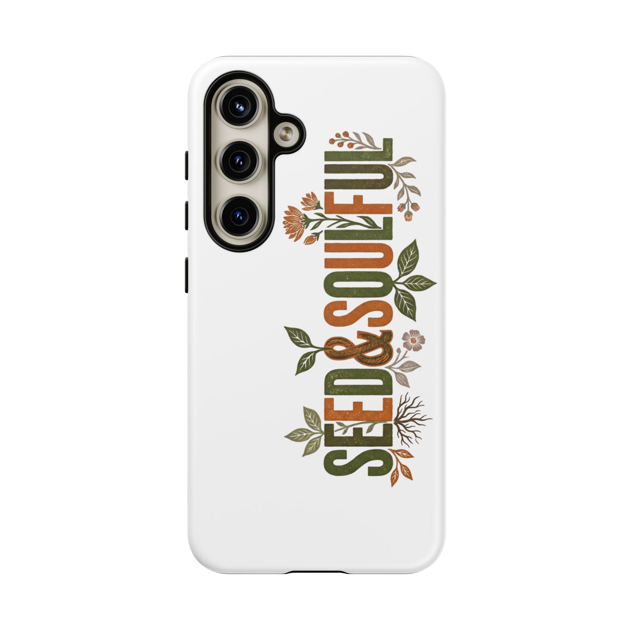 Seed & Soul Tough Phone Case – Floral Botanical Protective Cover - Seedandsoulful