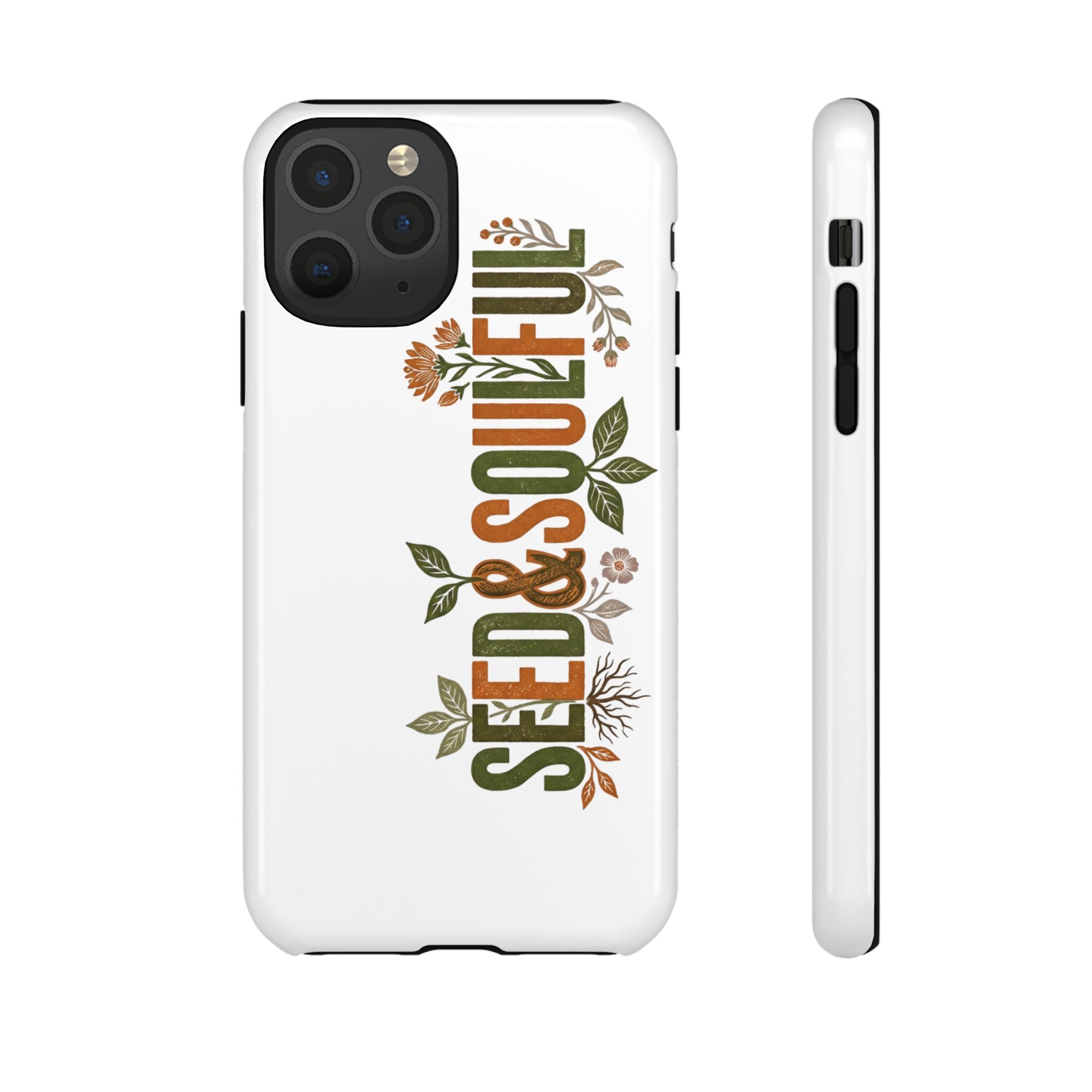 Seed & Soul Tough Phone Case – Floral Botanical Protective Cover - Seedandsoulful