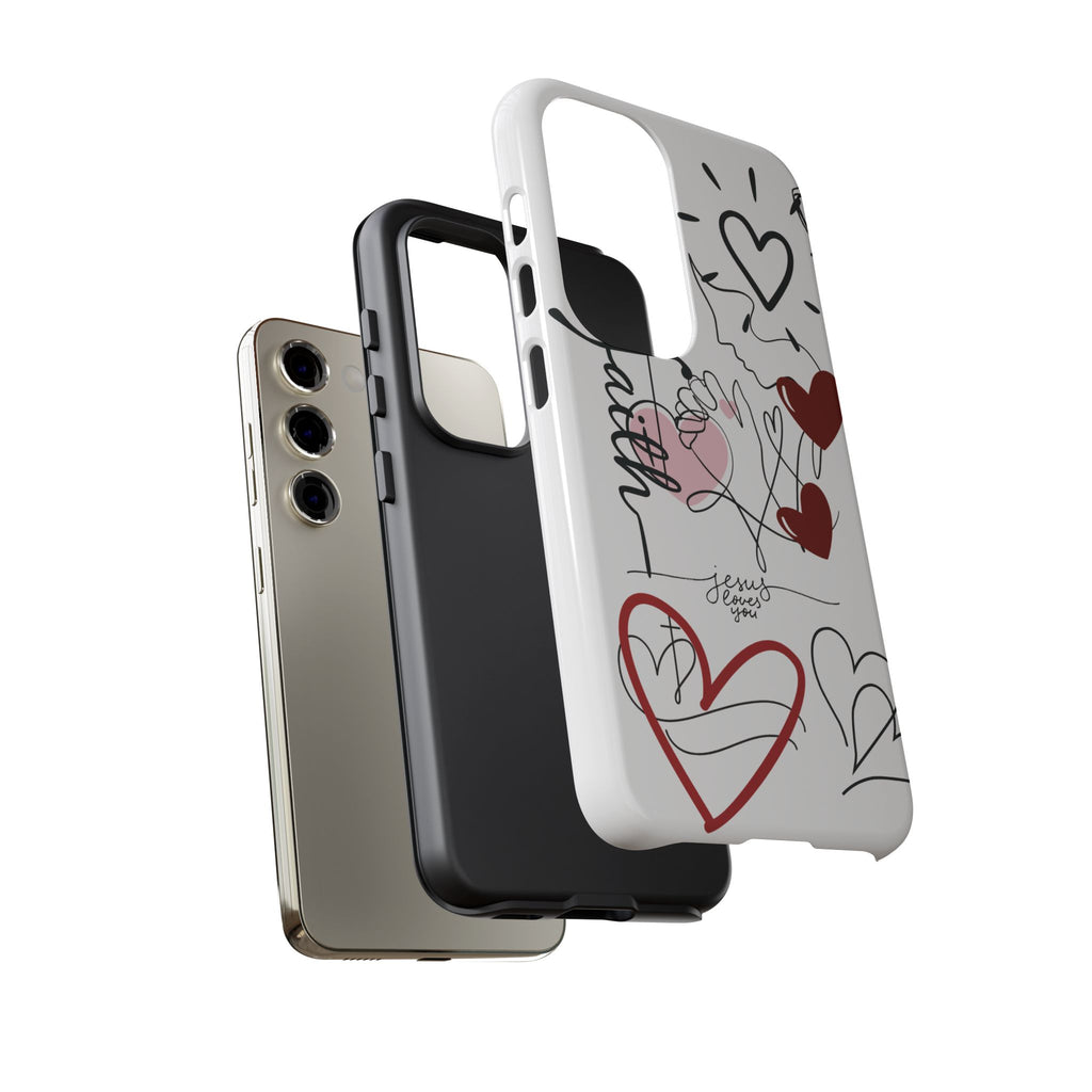 Faith Hearts iPhone Case | Seedandsoulful Protective Phone Cover - Seedandsoulful