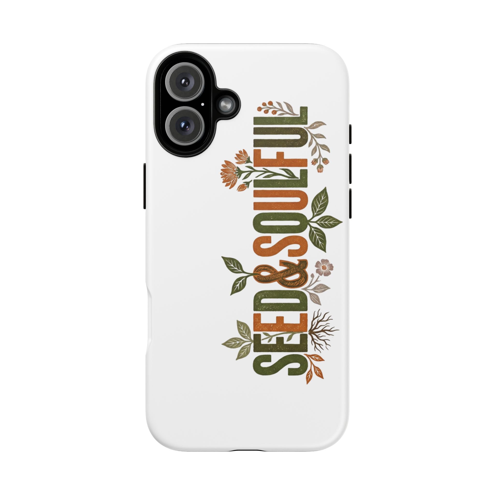 Seed & Soul Tough Phone Case – Floral Botanical Protective Cover - Seedandsoulful
