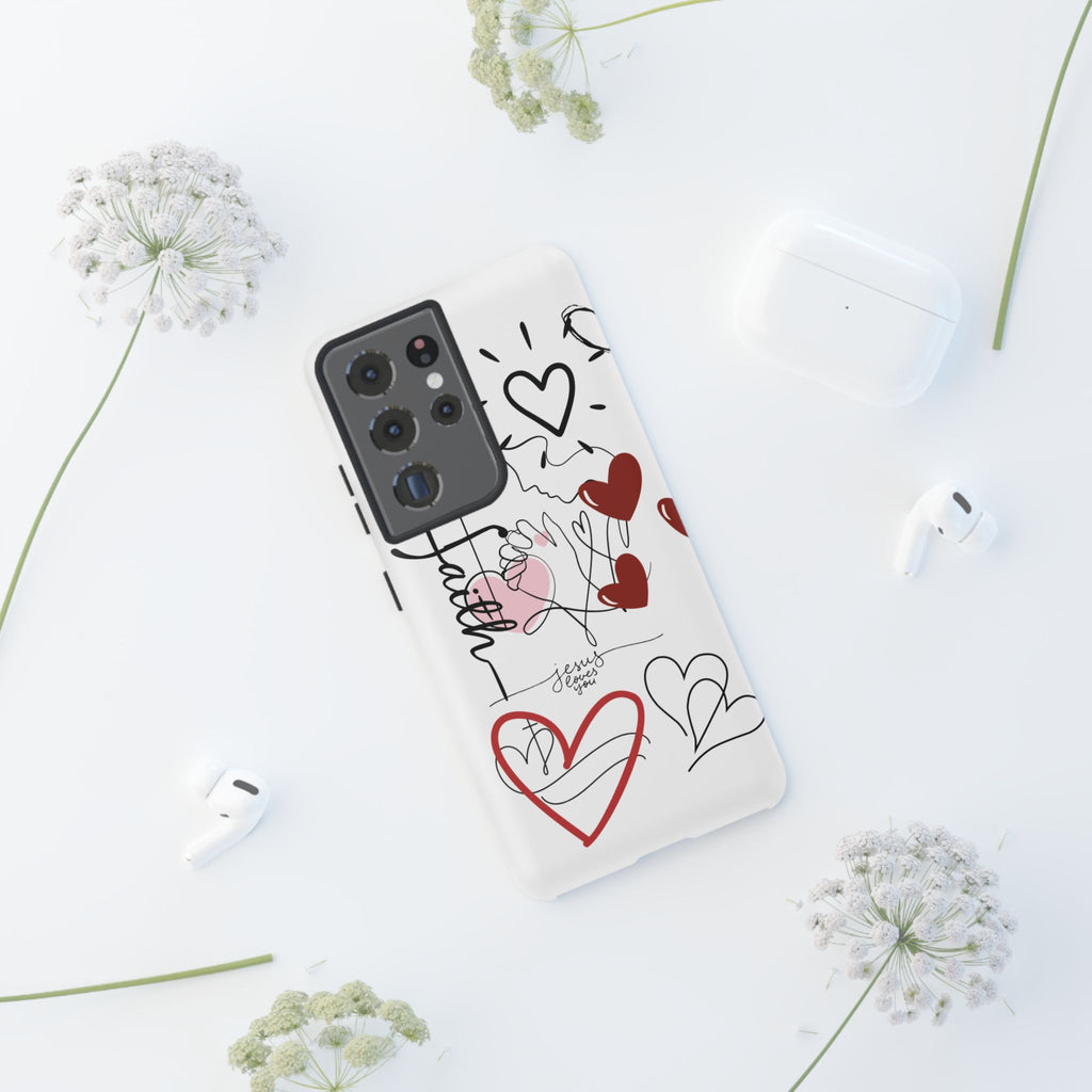 Faith Hearts iPhone Case | Seedandsoulful Protective Phone Cover - Seedandsoulful