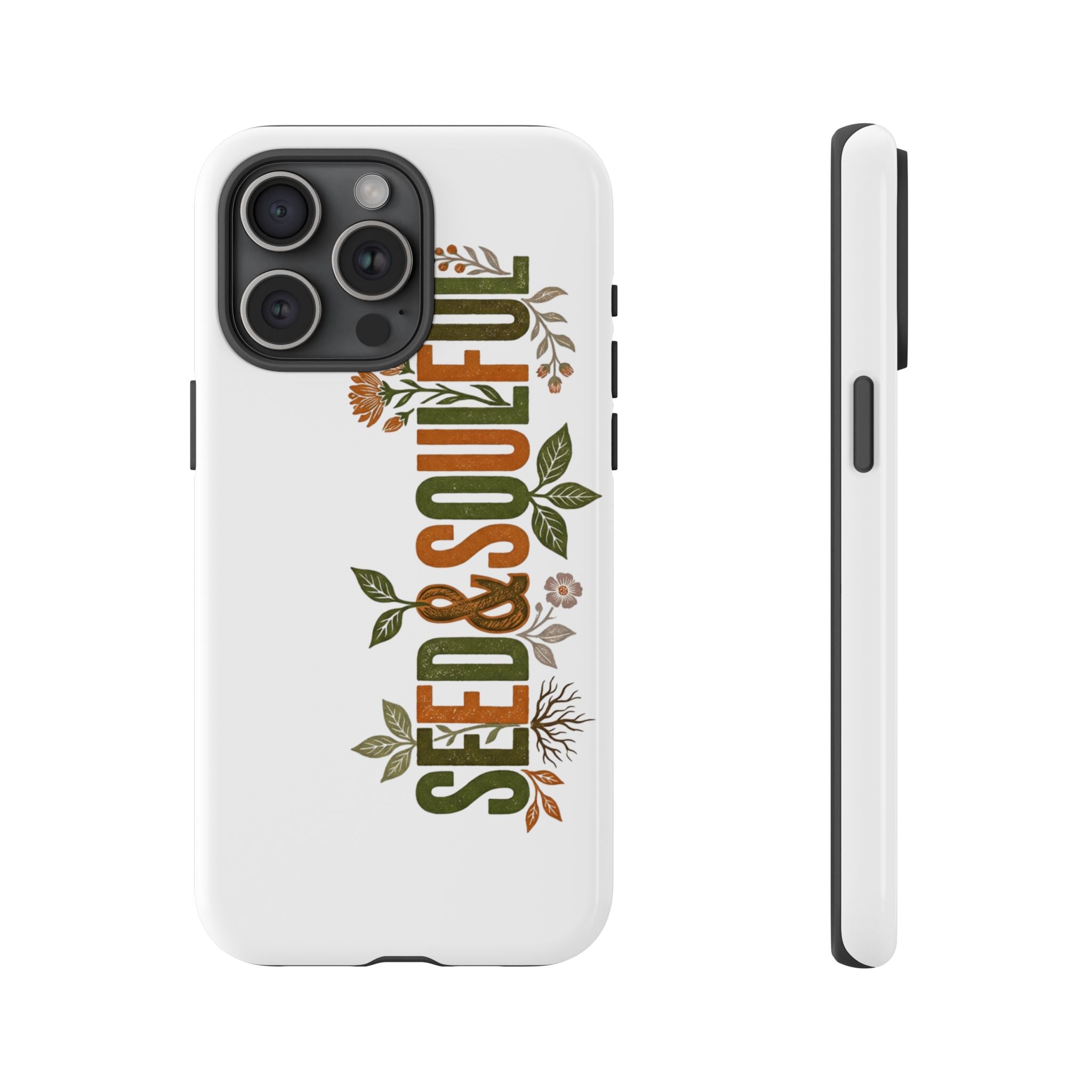 Seed & Soul Tough Phone Case – Floral Botanical Protective Cover - Seedandsoulful