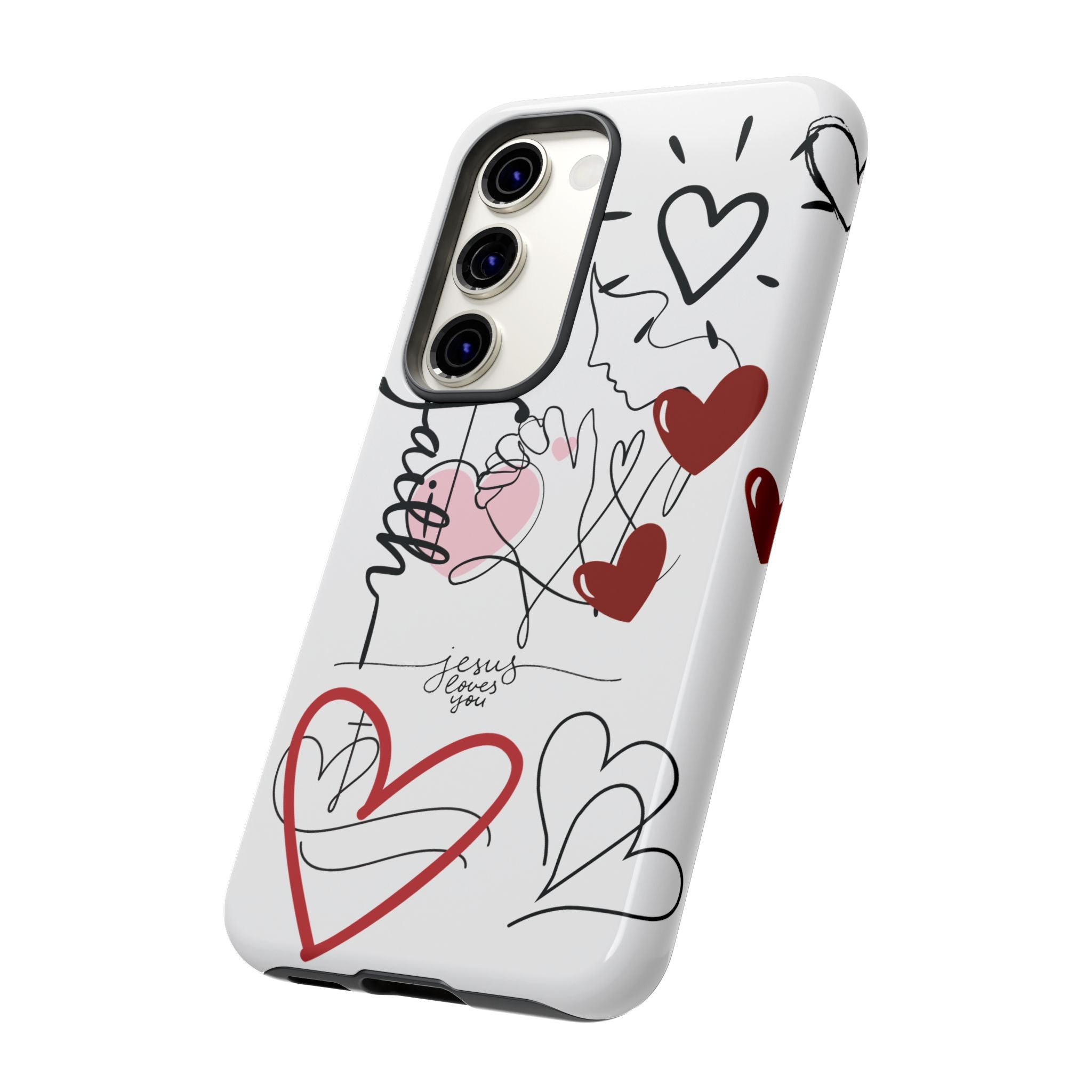 Faith Hearts iPhone Case | Seedandsoulful Protective Phone Cover - Seedandsoulful