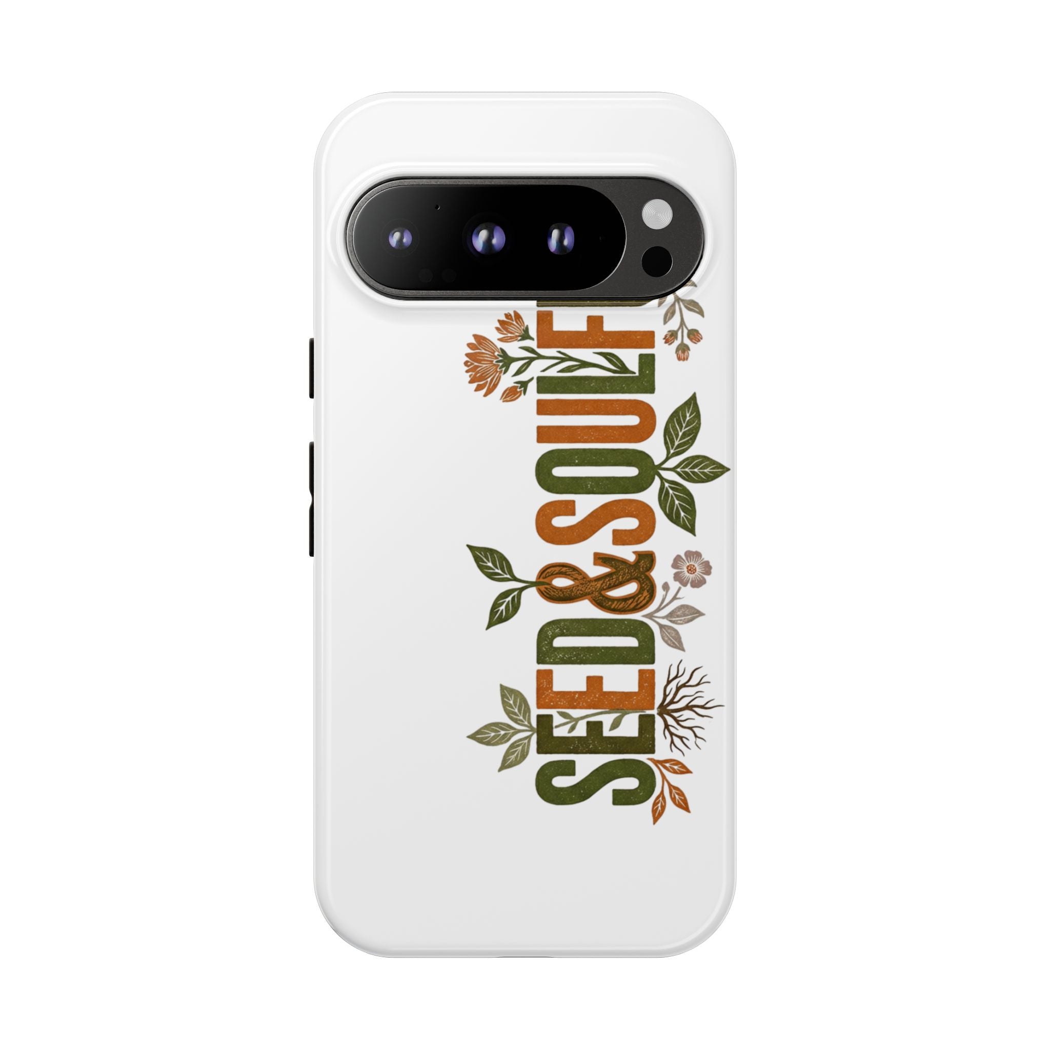 Seed & Soul Tough Phone Case – Floral Botanical Protective Cover - Seedandsoulful