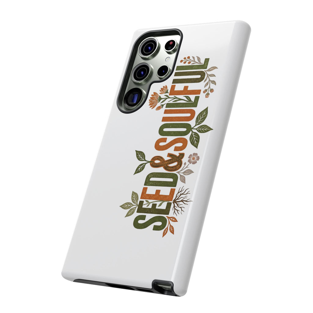 Seed & Soul Tough Phone Case – Floral Botanical Protective Cover - Seedandsoulful