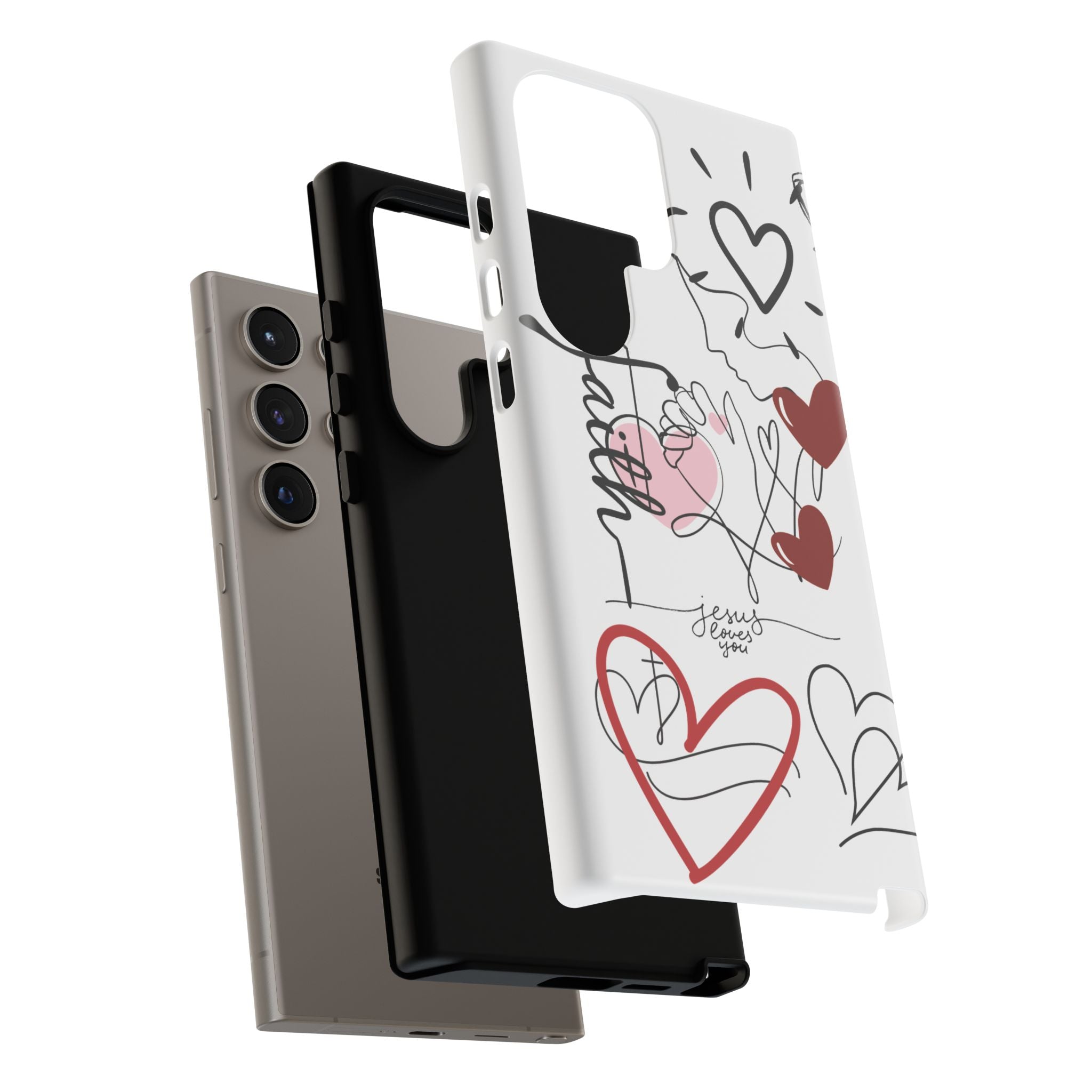 Faith Hearts iPhone Case | Seedandsoulful Protective Phone Cover - Seedandsoulful