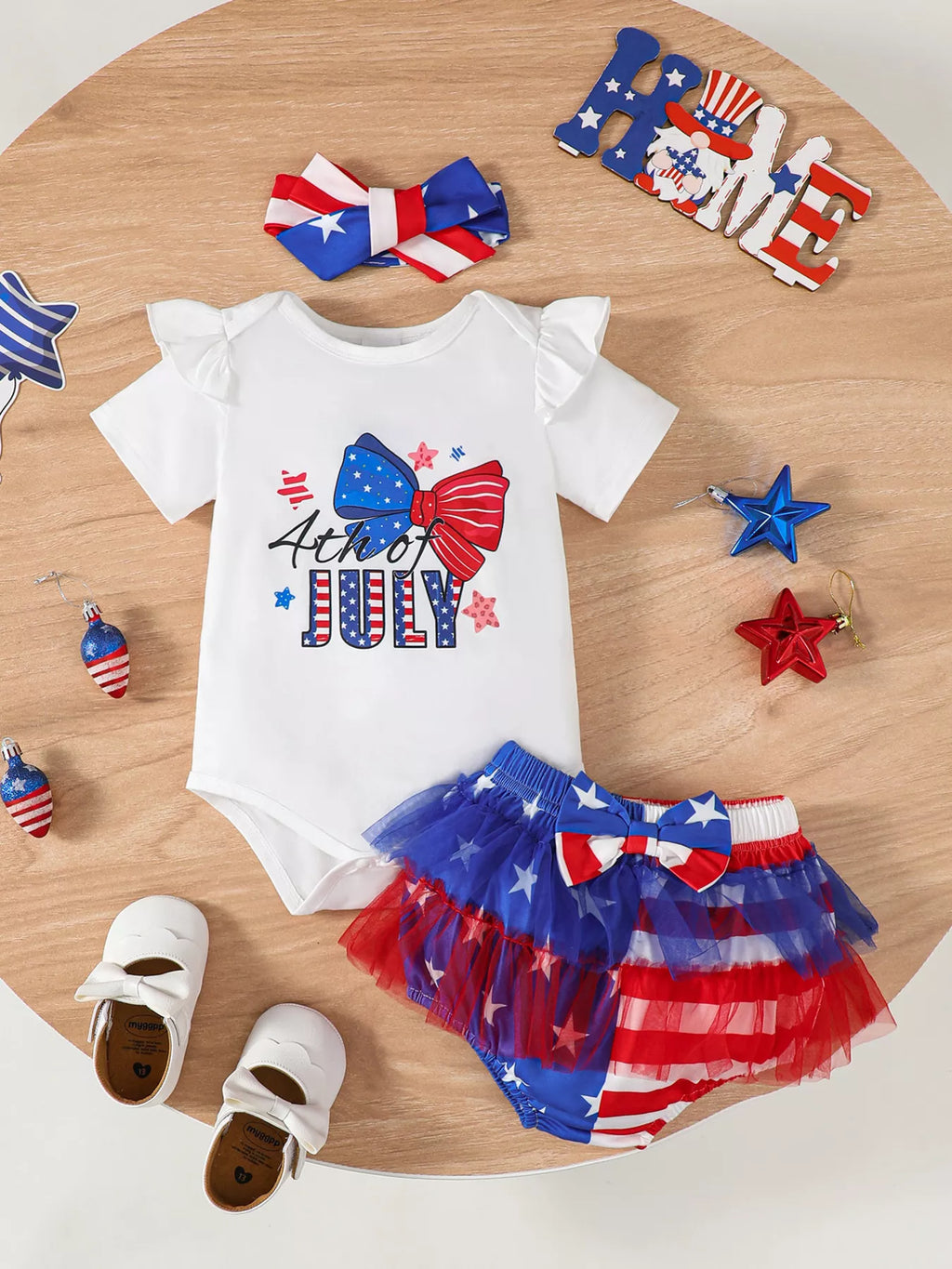 Children's 4th of July US Flag 3 Piece Set - Seedandsoulful
