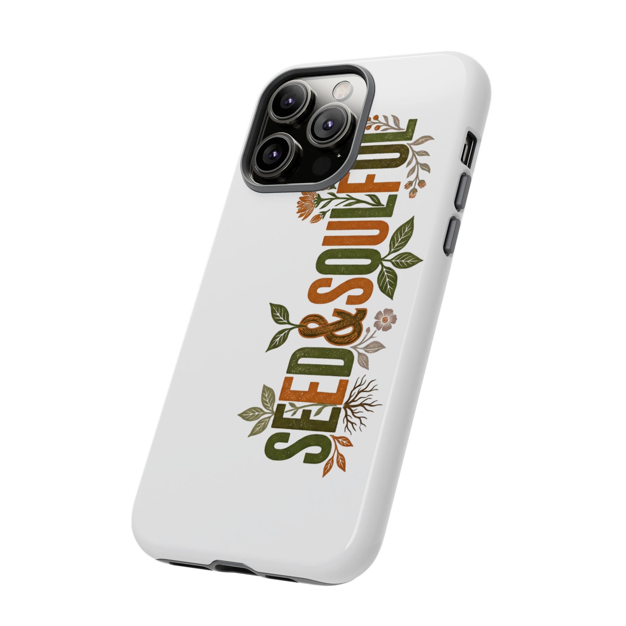 Seed & Soul Tough Phone Case – Floral Botanical Protective Cover - Seedandsoulful