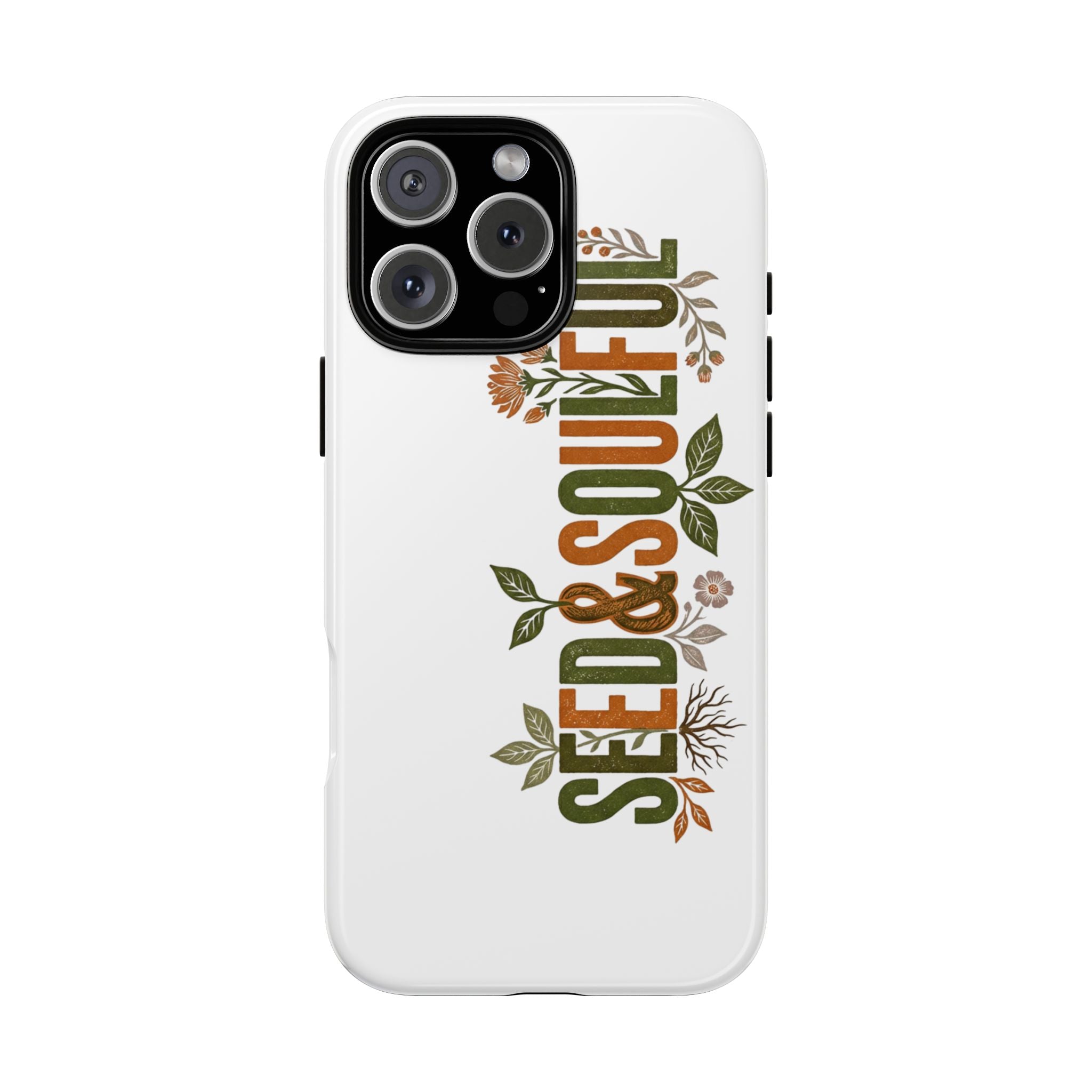 Seed & Soul Tough Phone Case – Floral Botanical Protective Cover - Seedandsoulful