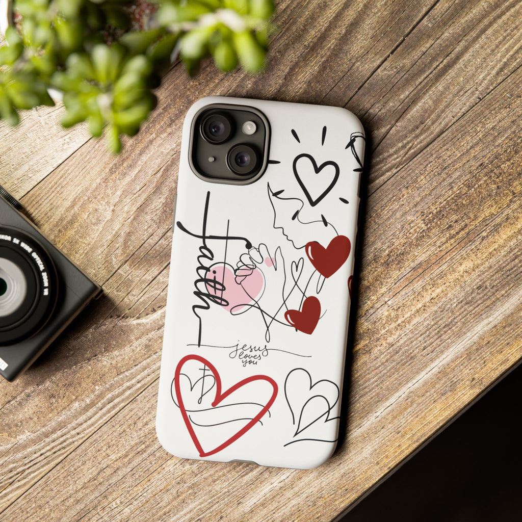 Faith Hearts iPhone Case | Seedandsoulful Protective Phone Cover - Seedandsoulful