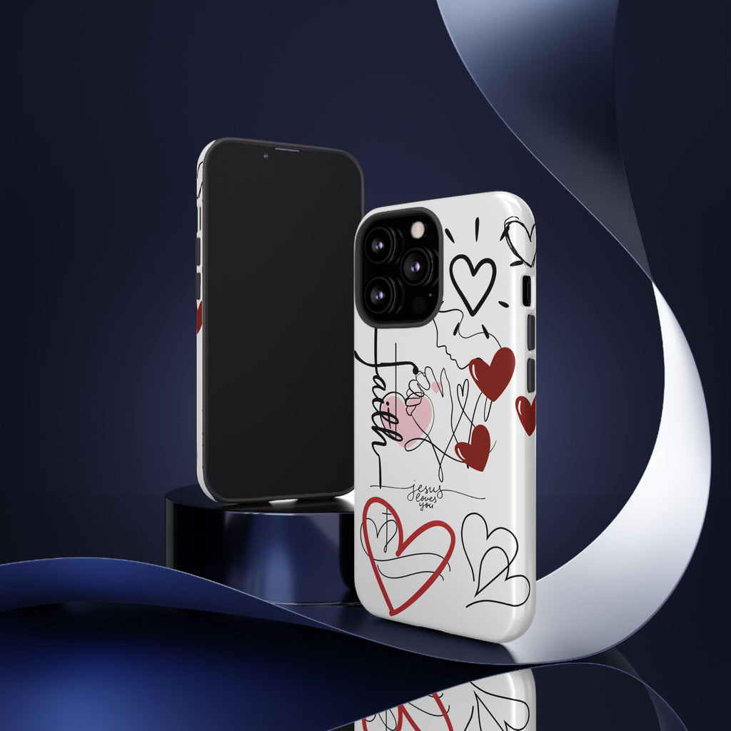 Faith Hearts iPhone Case | Seedandsoulful Protective Phone Cover - Seedandsoulful