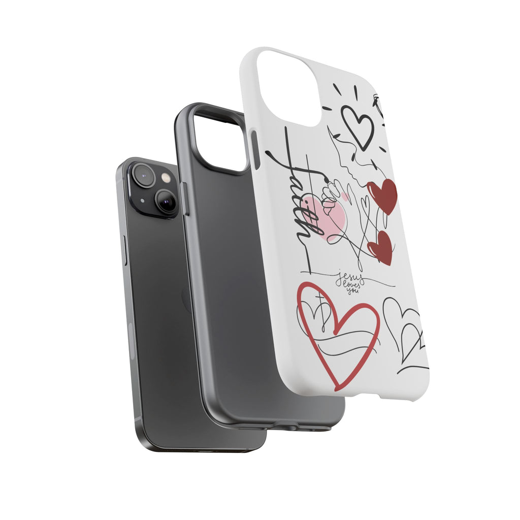 Faith Hearts iPhone Case | Seedandsoulful Protective Phone Cover - Seedandsoulful