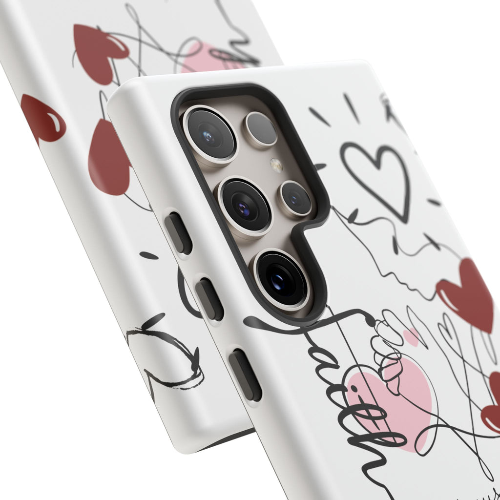 Faith Hearts iPhone Case | Seedandsoulful Protective Phone Cover - Seedandsoulful