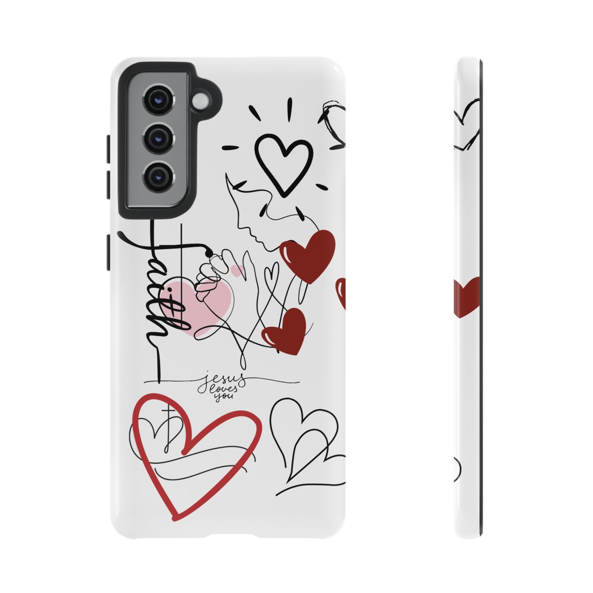 Faith Hearts iPhone Case | Seedandsoulful Protective Phone Cover - Seedandsoulful