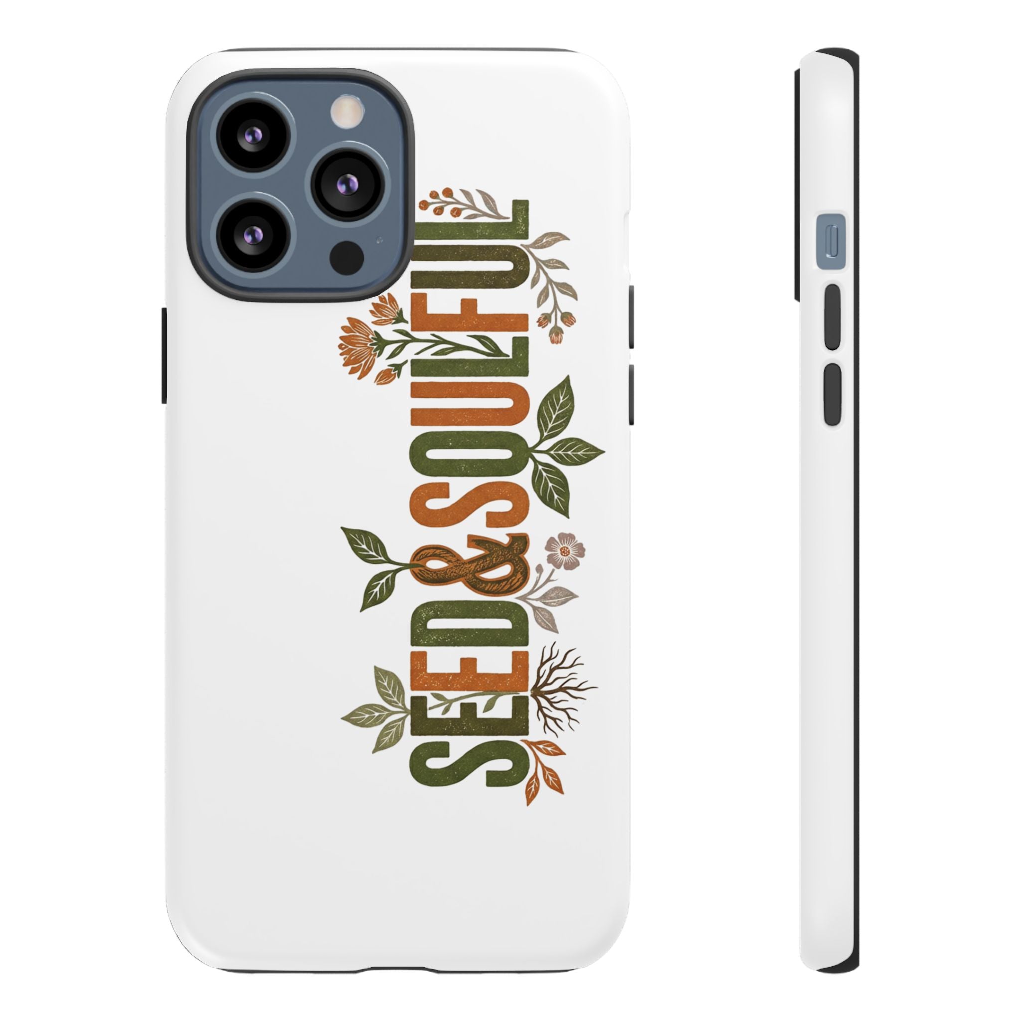 Seed & Soul Tough Phone Case – Floral Botanical Protective Cover - Seedandsoulful