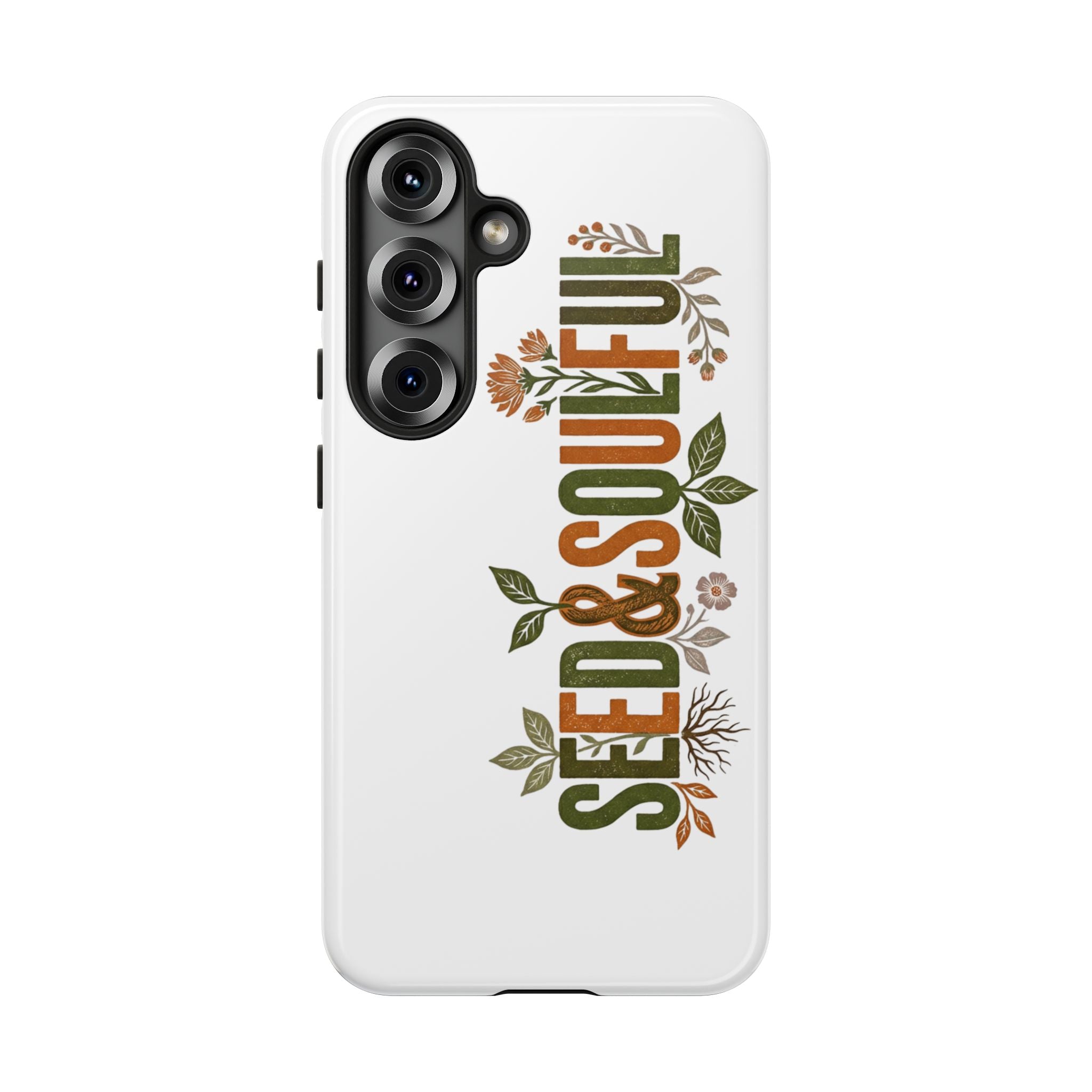 Seed & Soul Tough Phone Case – Floral Botanical Protective Cover - Seedandsoulful