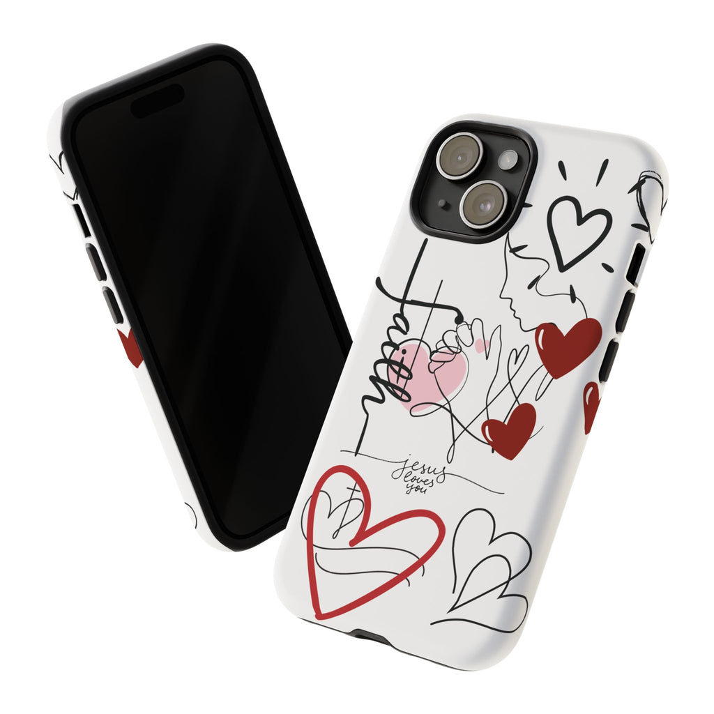 Faith Hearts iPhone Case | Seedandsoulful Protective Phone Cover - Seedandsoulful