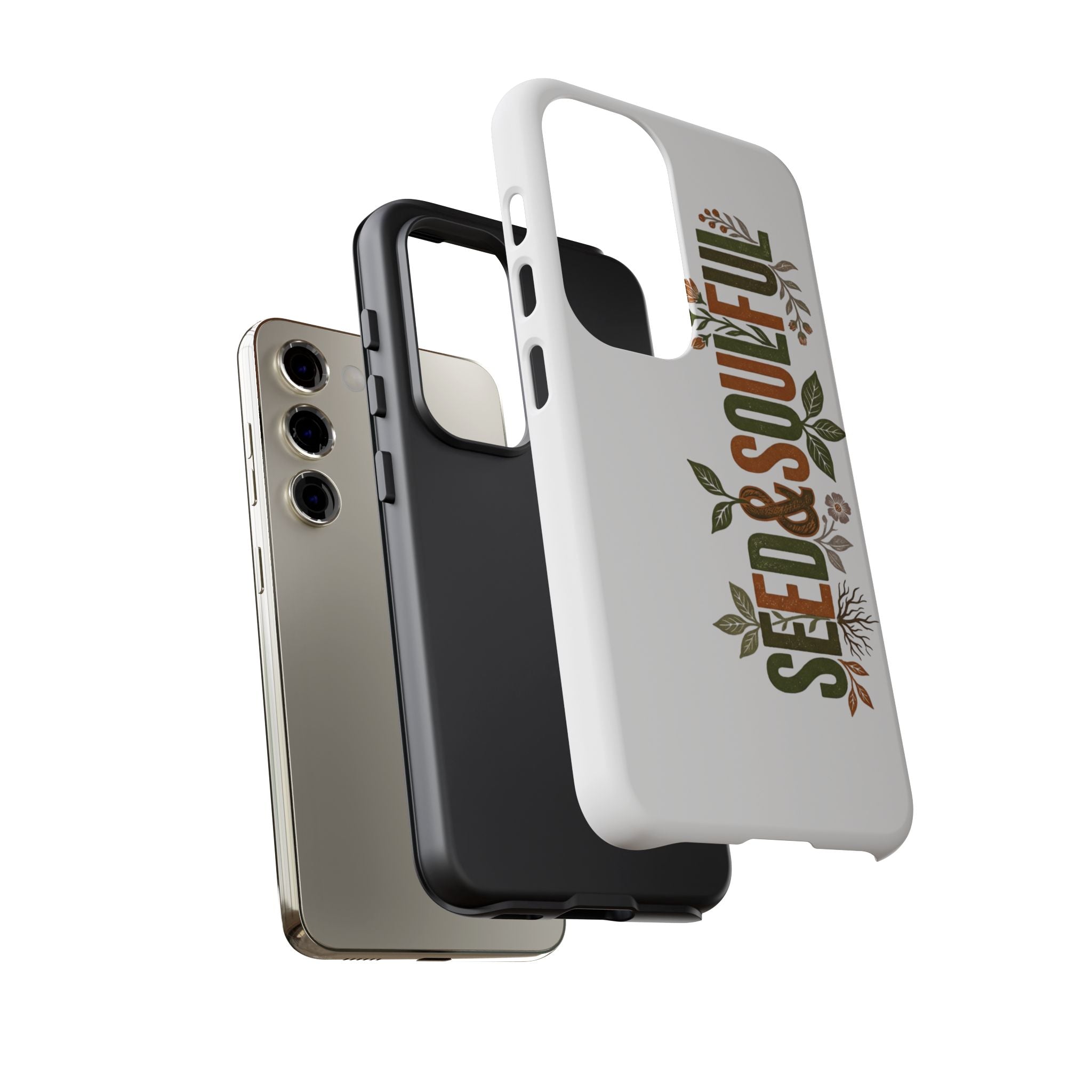 Seed & Soul Tough Phone Case – Floral Botanical Protective Cover - Seedandsoulful