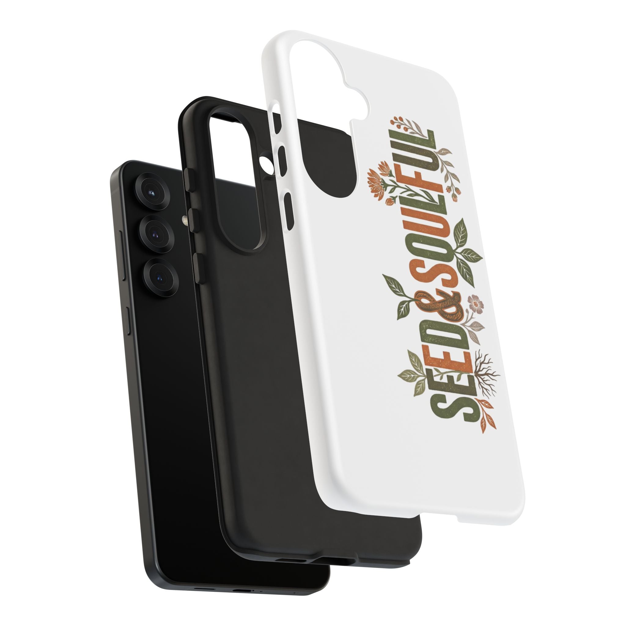 Seed & Soul Tough Phone Case – Floral Botanical Protective Cover - Seedandsoulful
