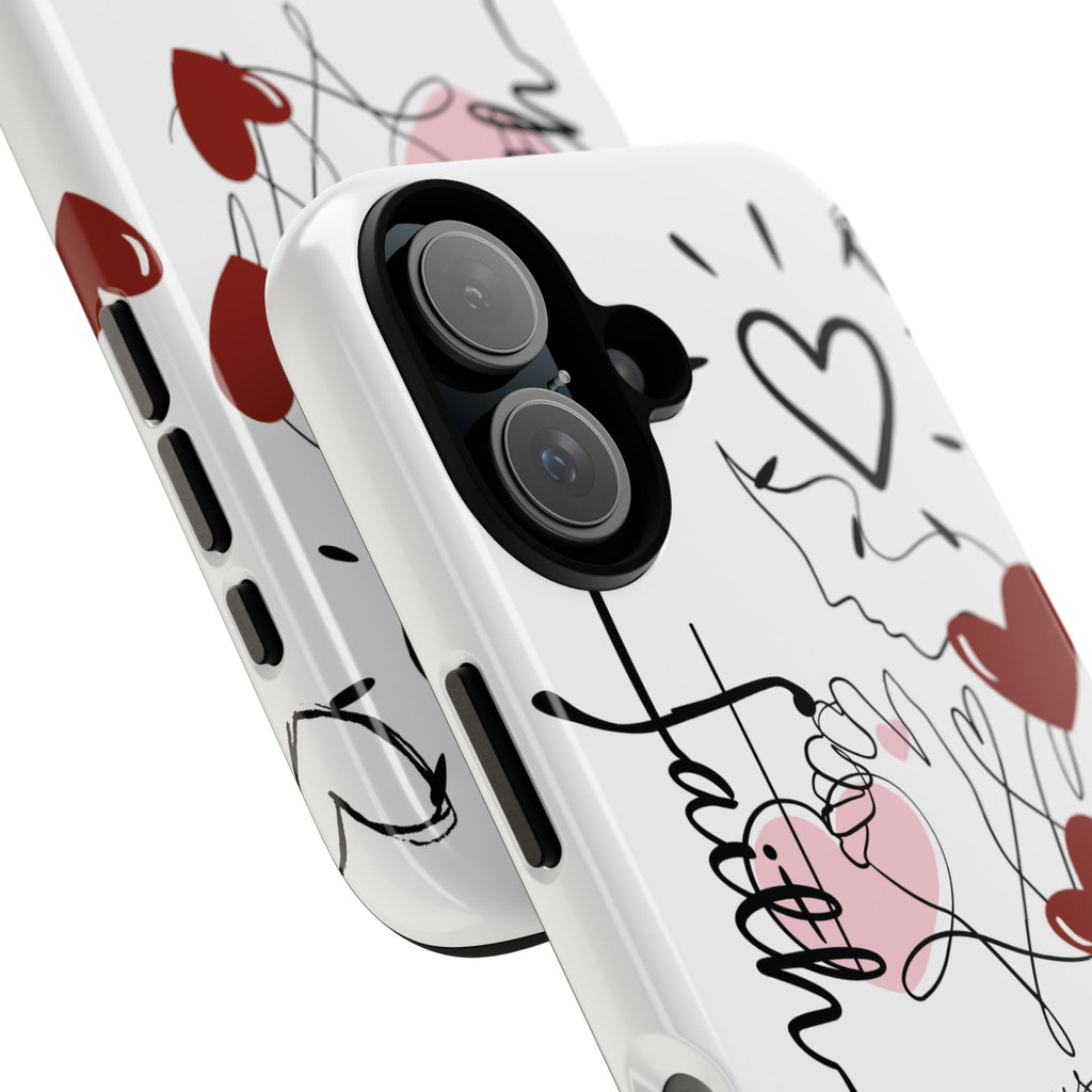 Faith Hearts iPhone Case | Seedandsoulful Protective Phone Cover - Seedandsoulful