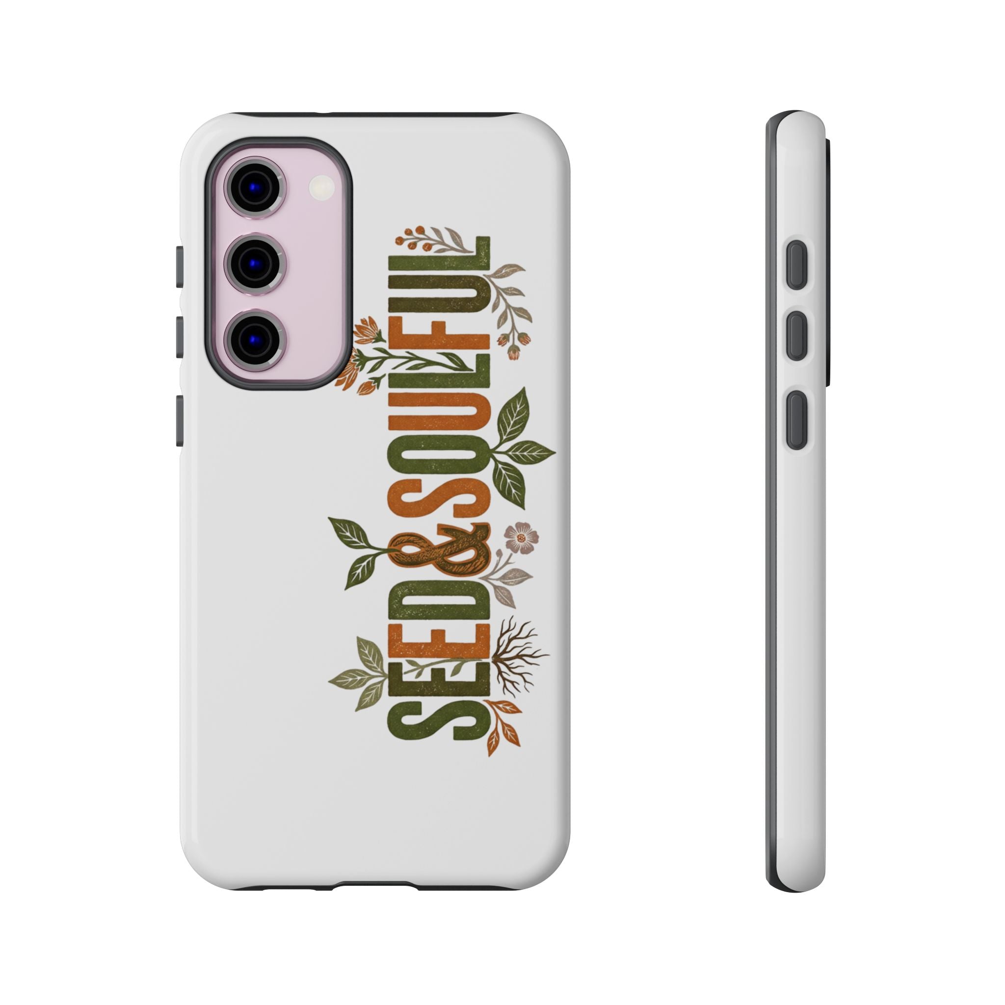 Seed & Soul Tough Phone Case – Floral Botanical Protective Cover - Seedandsoulful
