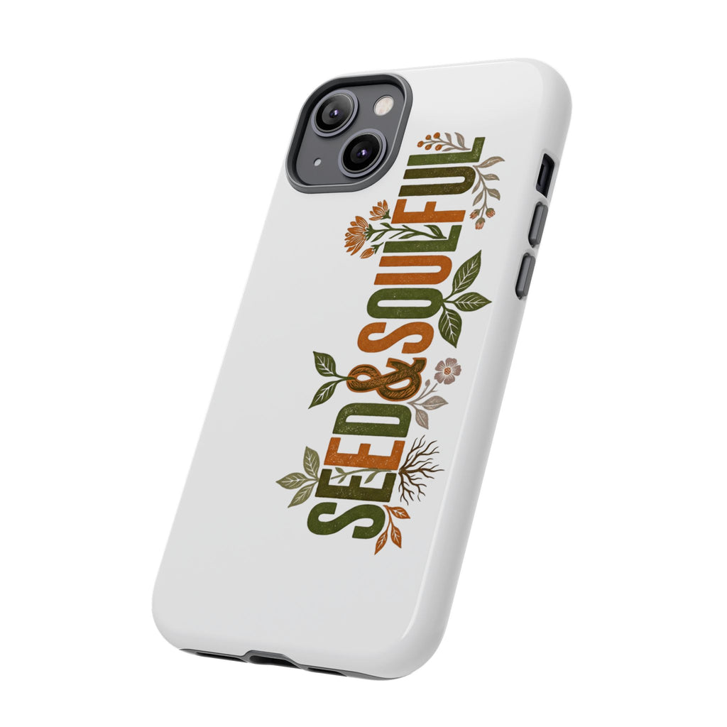 Seed & Soul Tough Phone Case – Floral Botanical Protective Cover - Seedandsoulful