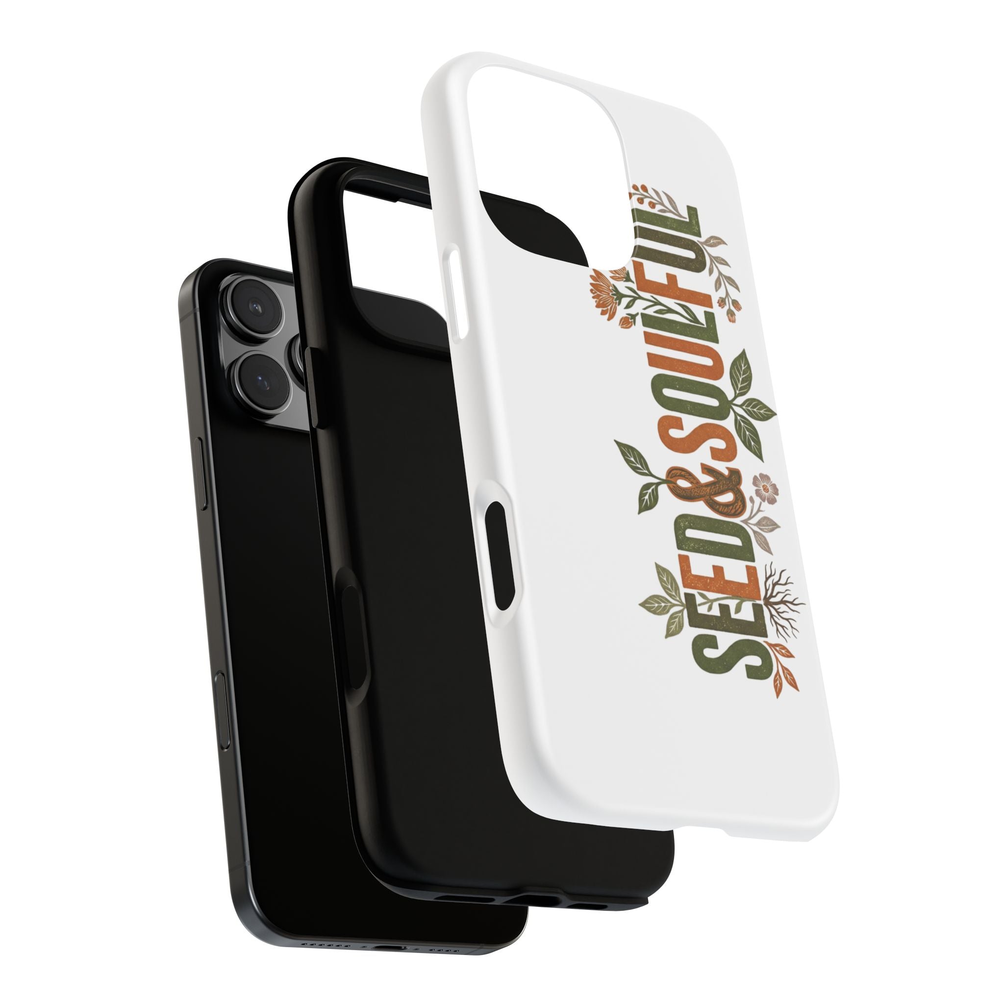Seed & Soul Tough Phone Case – Floral Botanical Protective Cover - Seedandsoulful