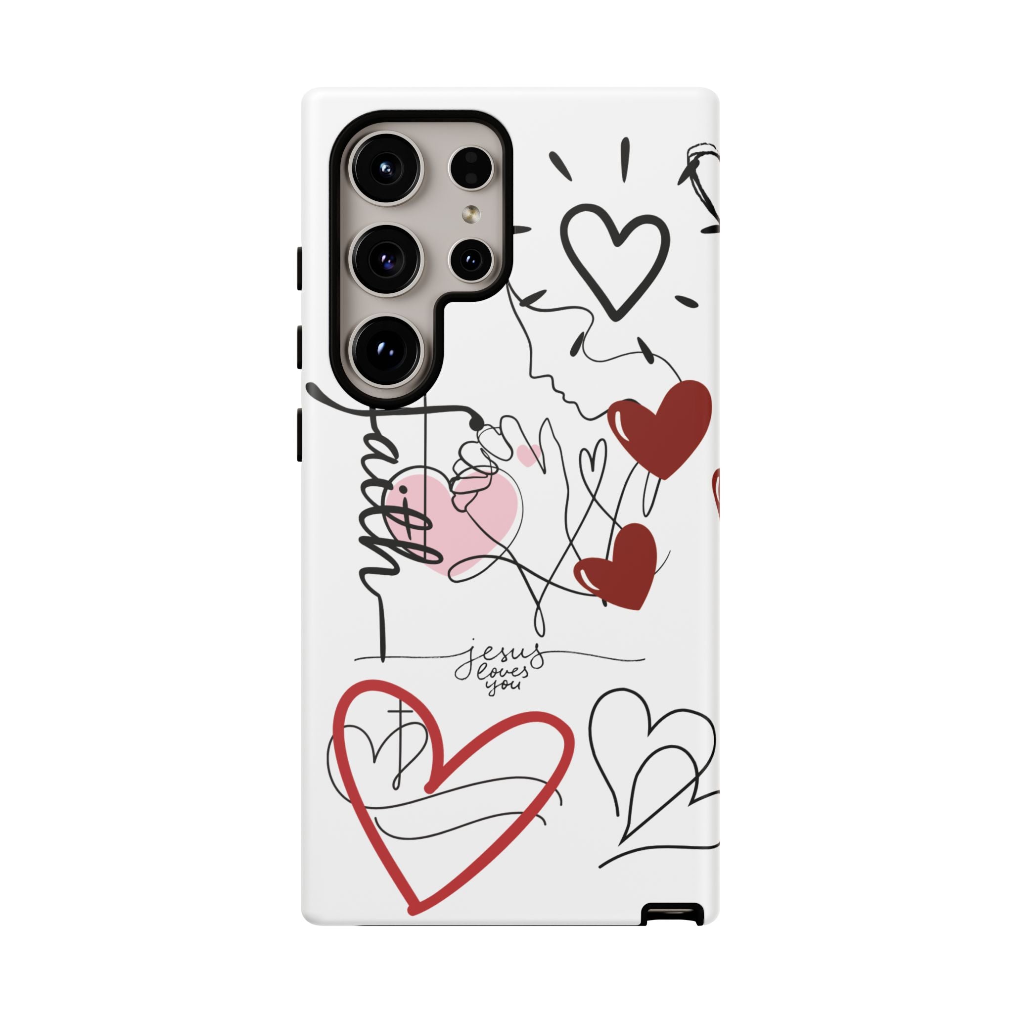 Faith Hearts iPhone Case | Seedandsoulful Protective Phone Cover - Seedandsoulful