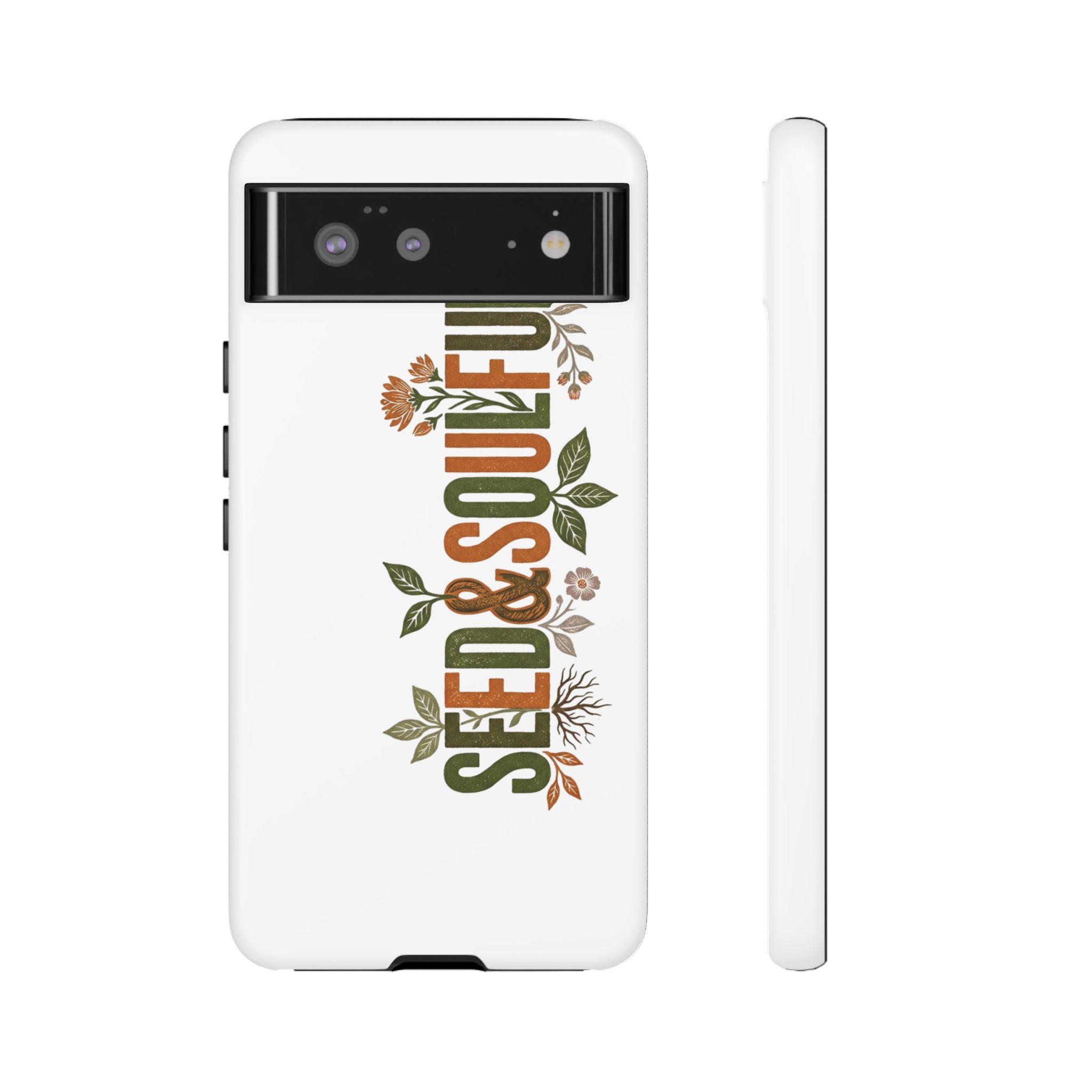 Seed & Soul Tough Phone Case – Floral Botanical Protective Cover - Seedandsoulful