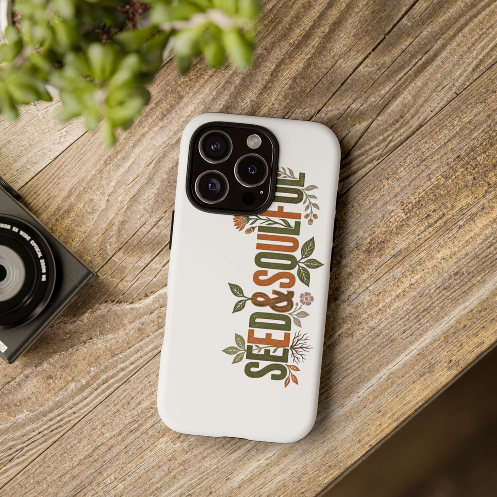 Seed & Soul Tough Phone Case – Floral Botanical Protective Cover - Seedandsoulful