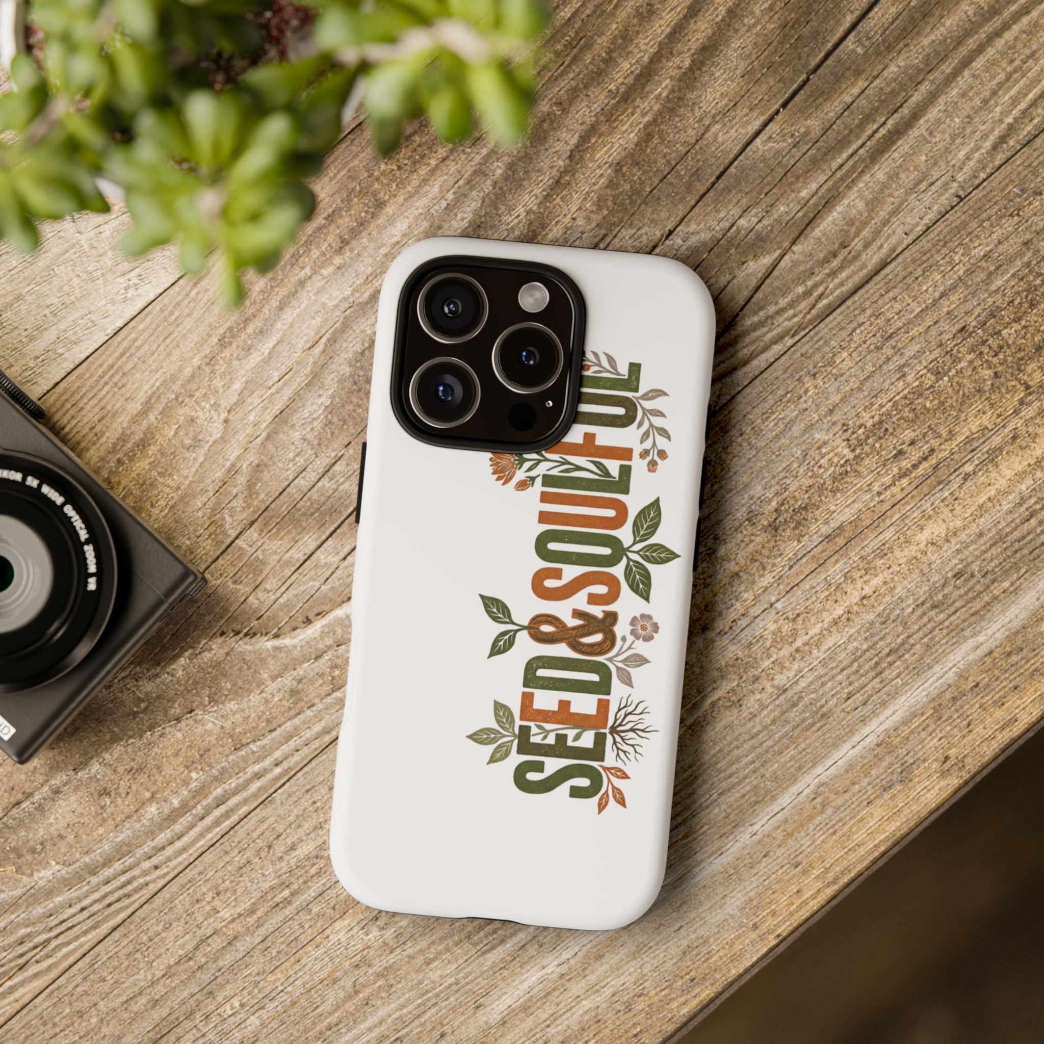 Seed & Soul Tough Phone Case – Floral Botanical Protective Cover - Seedandsoulful