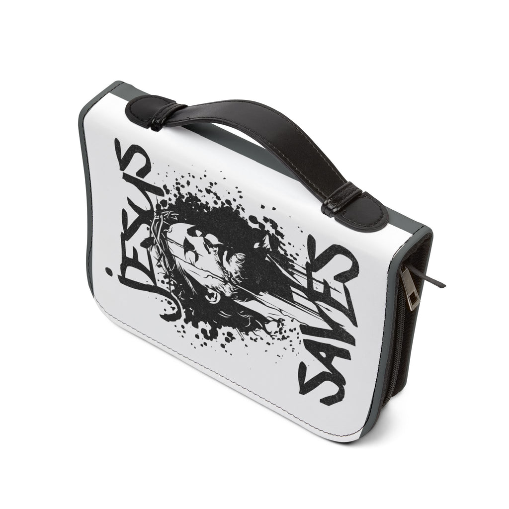 Bible Cover - 'Jesus Saves' Protective Zippered Bible Case - Seedandsoulful