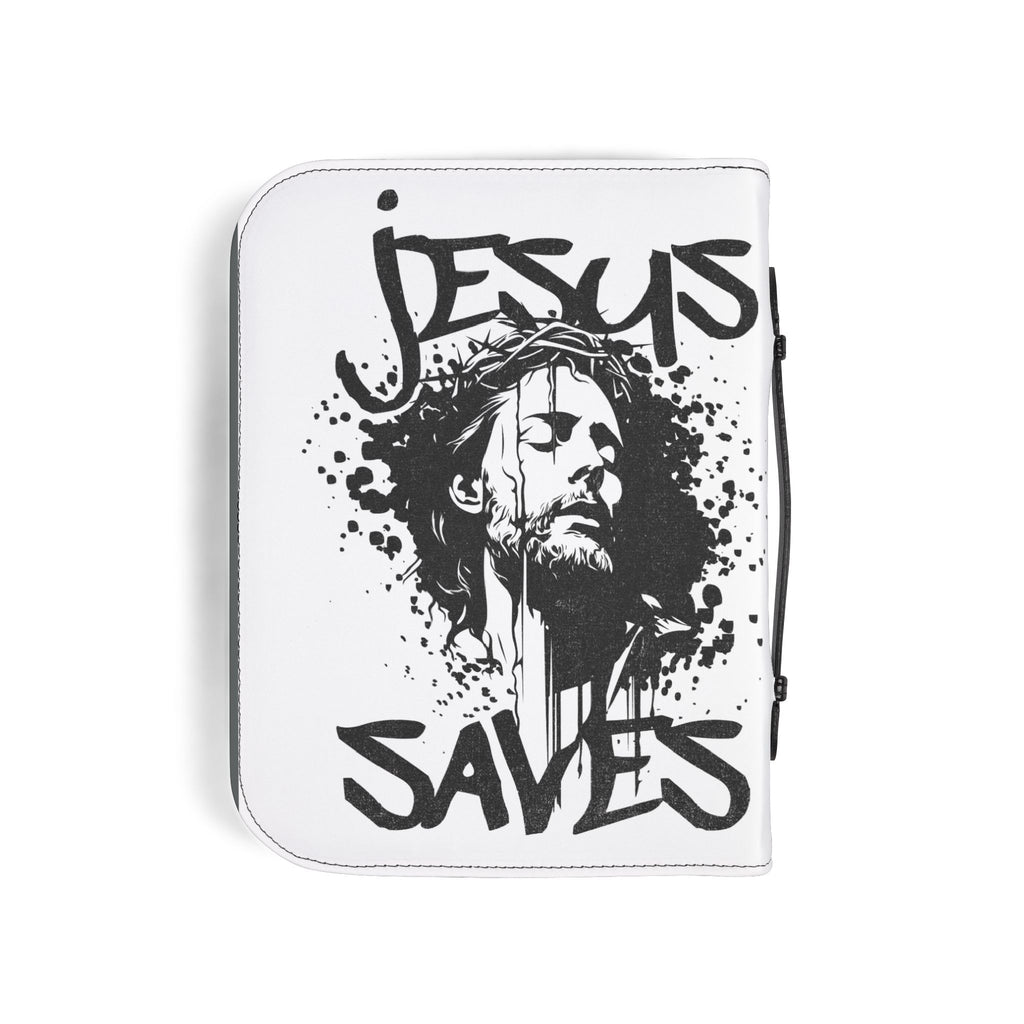 Bible Cover - 'Jesus Saves' Protective Zippered Bible Case - Seedandsoulful