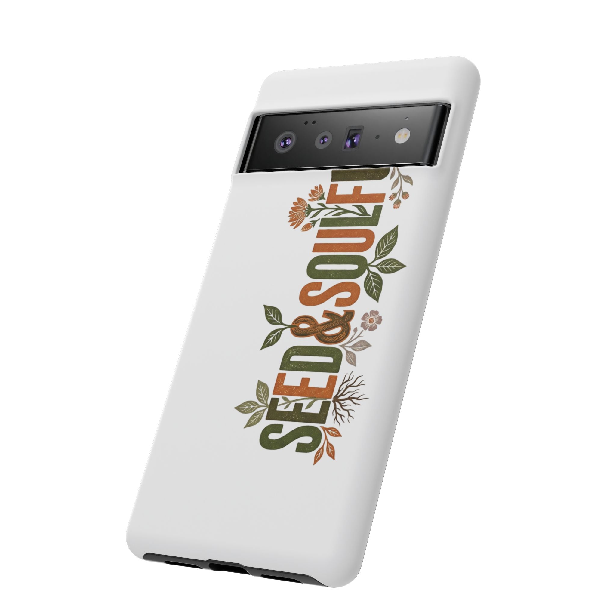 Seed & Soul Tough Phone Case – Floral Botanical Protective Cover - Seedandsoulful