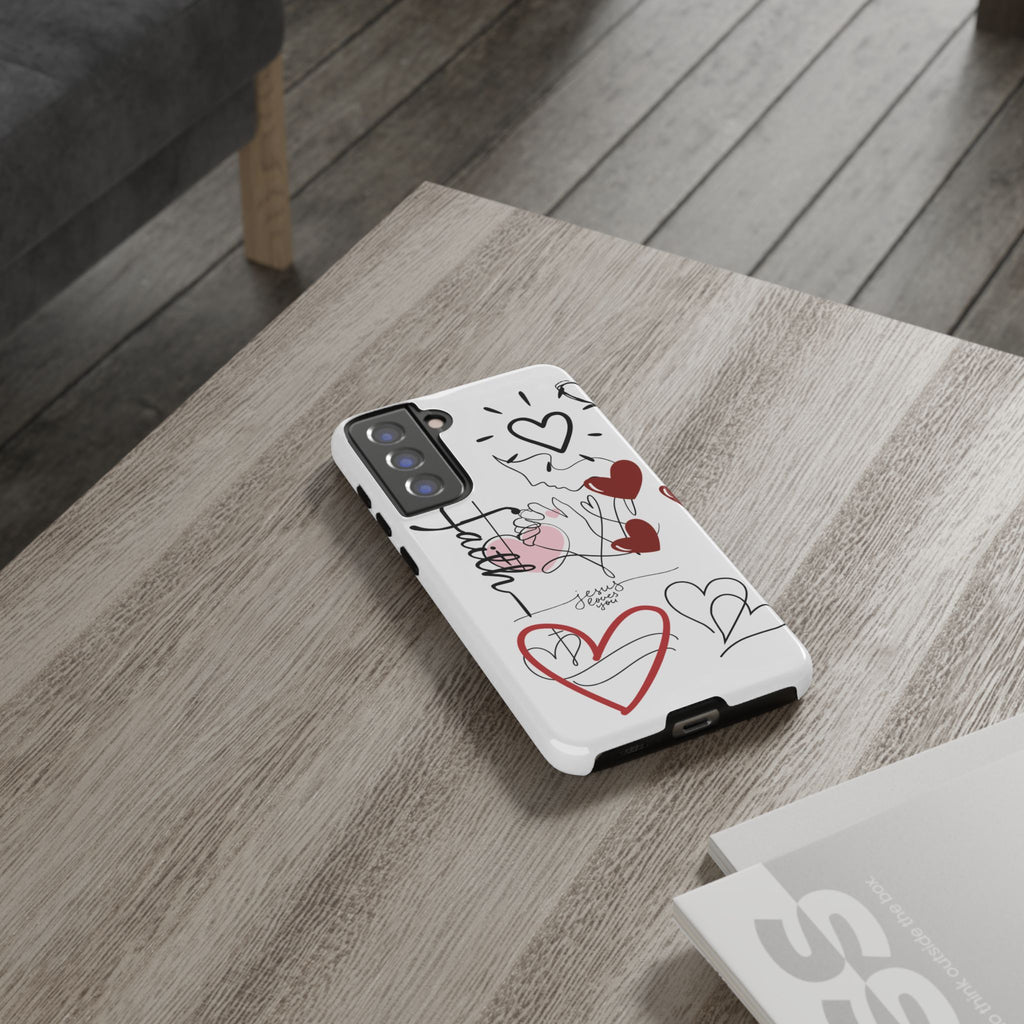 Faith Hearts iPhone Case | Seedandsoulful Protective Phone Cover - Seedandsoulful