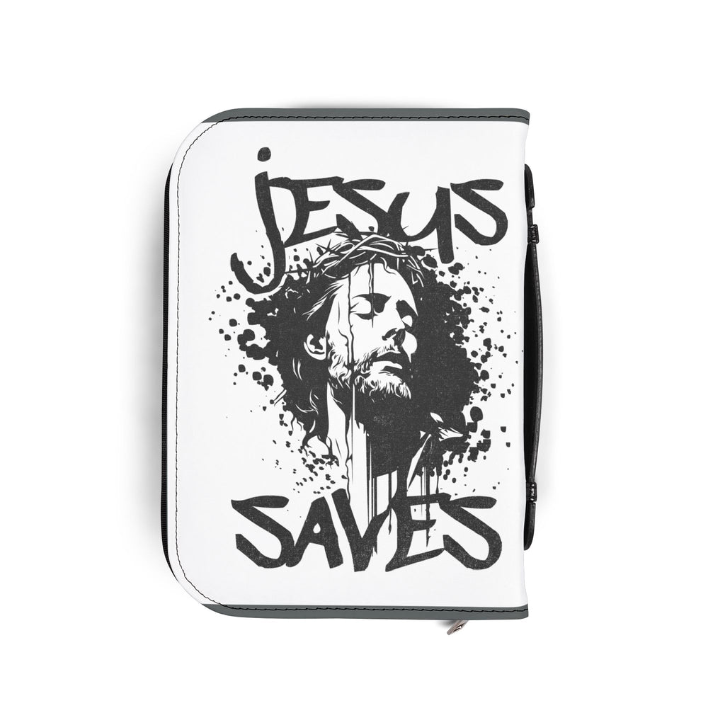 Bible Cover - 'Jesus Saves' Protective Zippered Bible Case - Seedandsoulful
