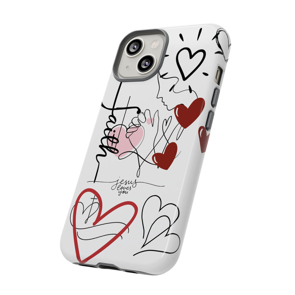 Faith Hearts iPhone Case | Seedandsoulful Protective Phone Cover - Seedandsoulful