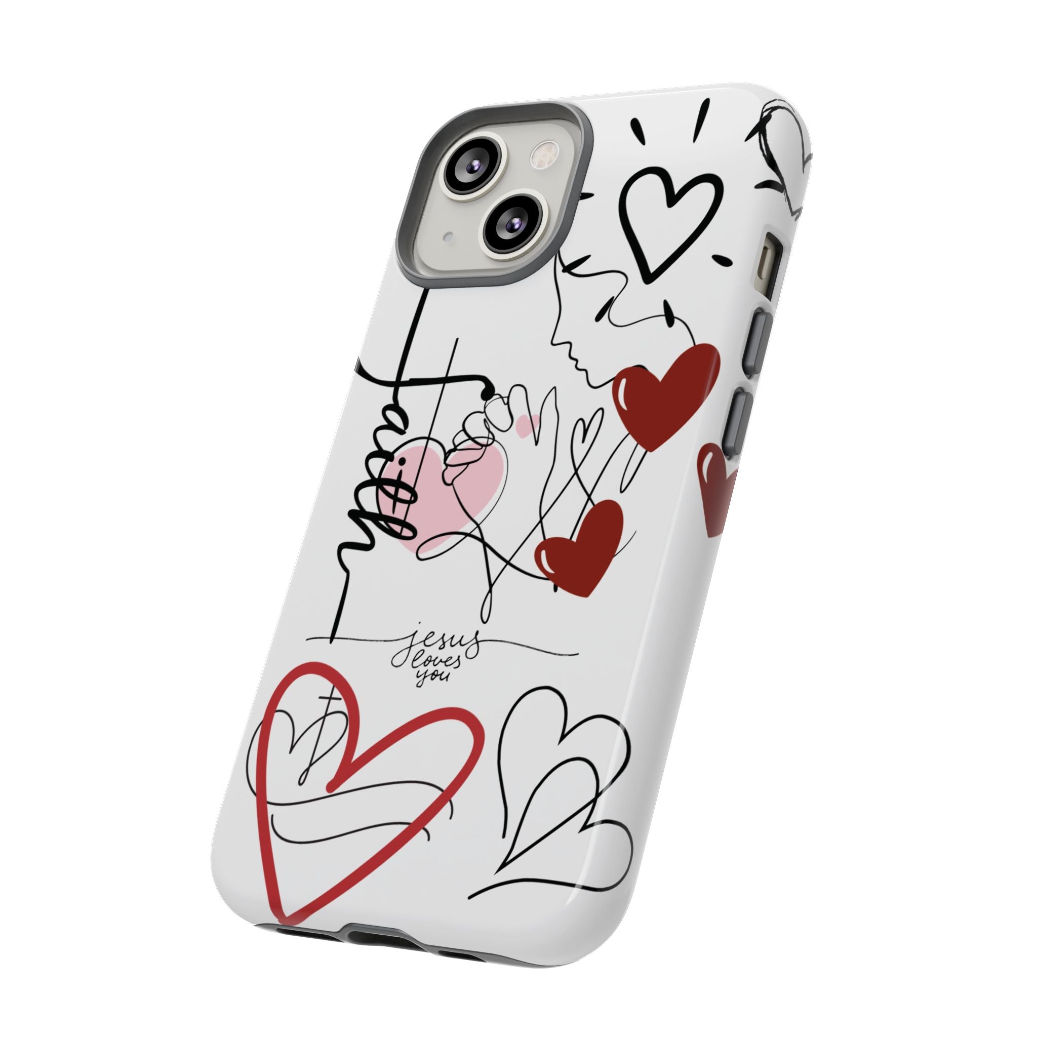 Faith Hearts iPhone Case | Seedandsoulful Protective Phone Cover - Seedandsoulful
