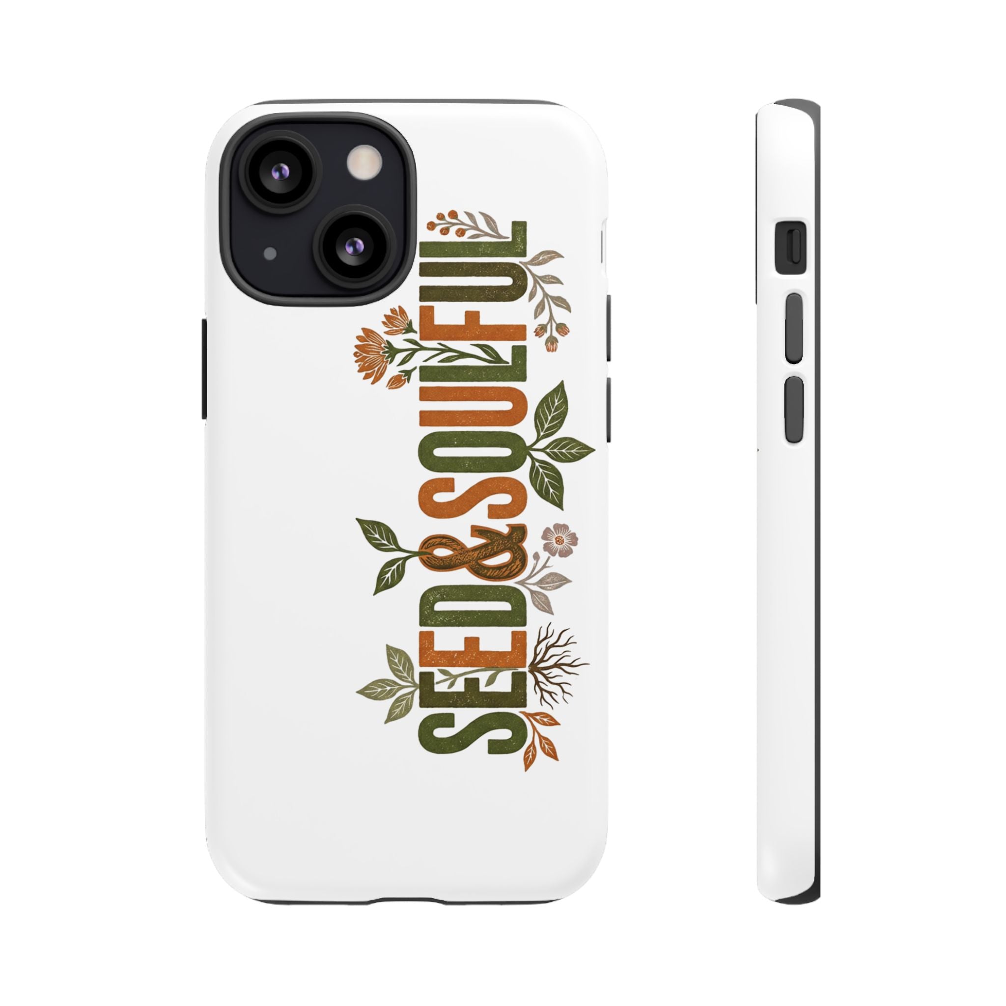 Seed & Soul Tough Phone Case – Floral Botanical Protective Cover - Seedandsoulful