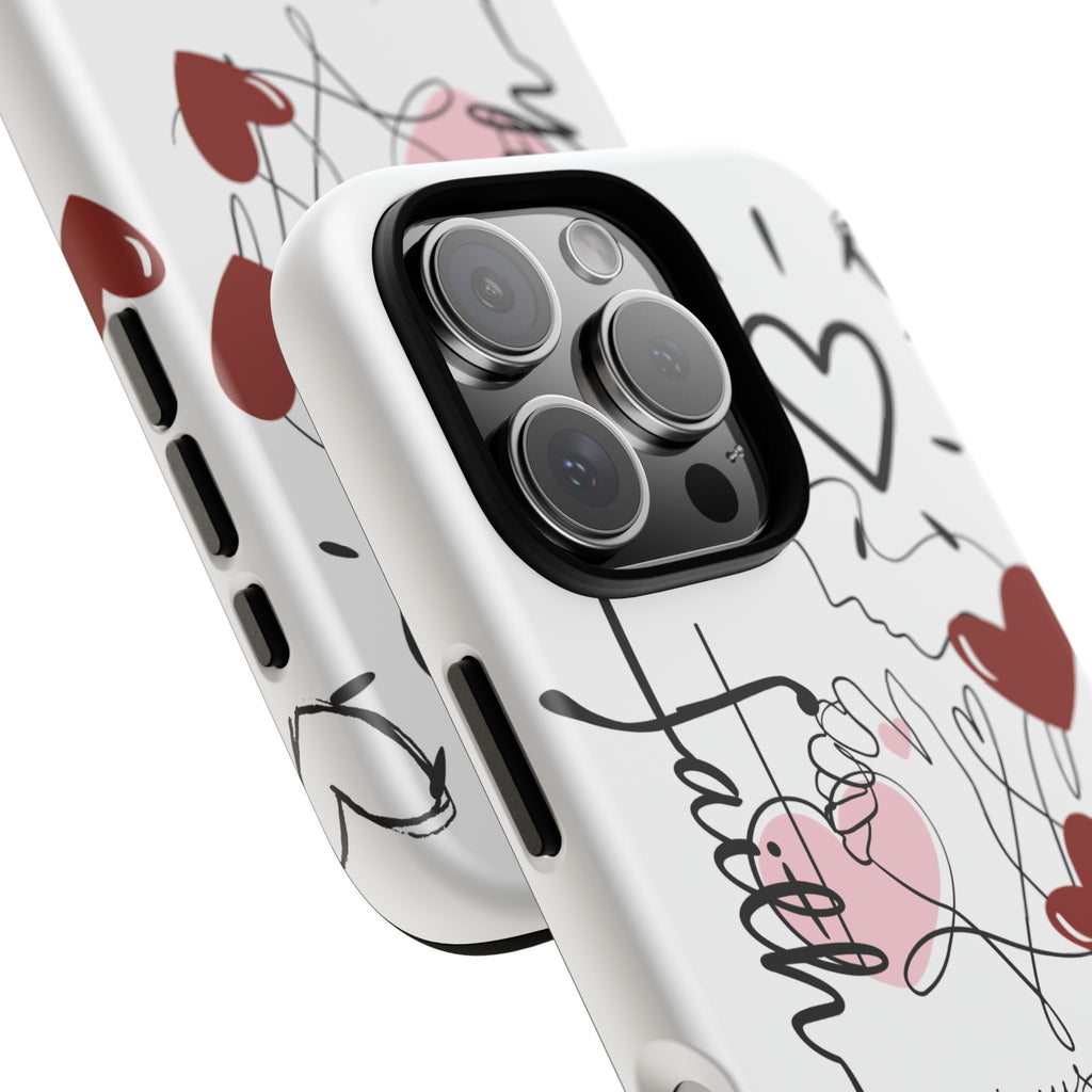Faith Hearts iPhone Case | Seedandsoulful Protective Phone Cover - Seedandsoulful