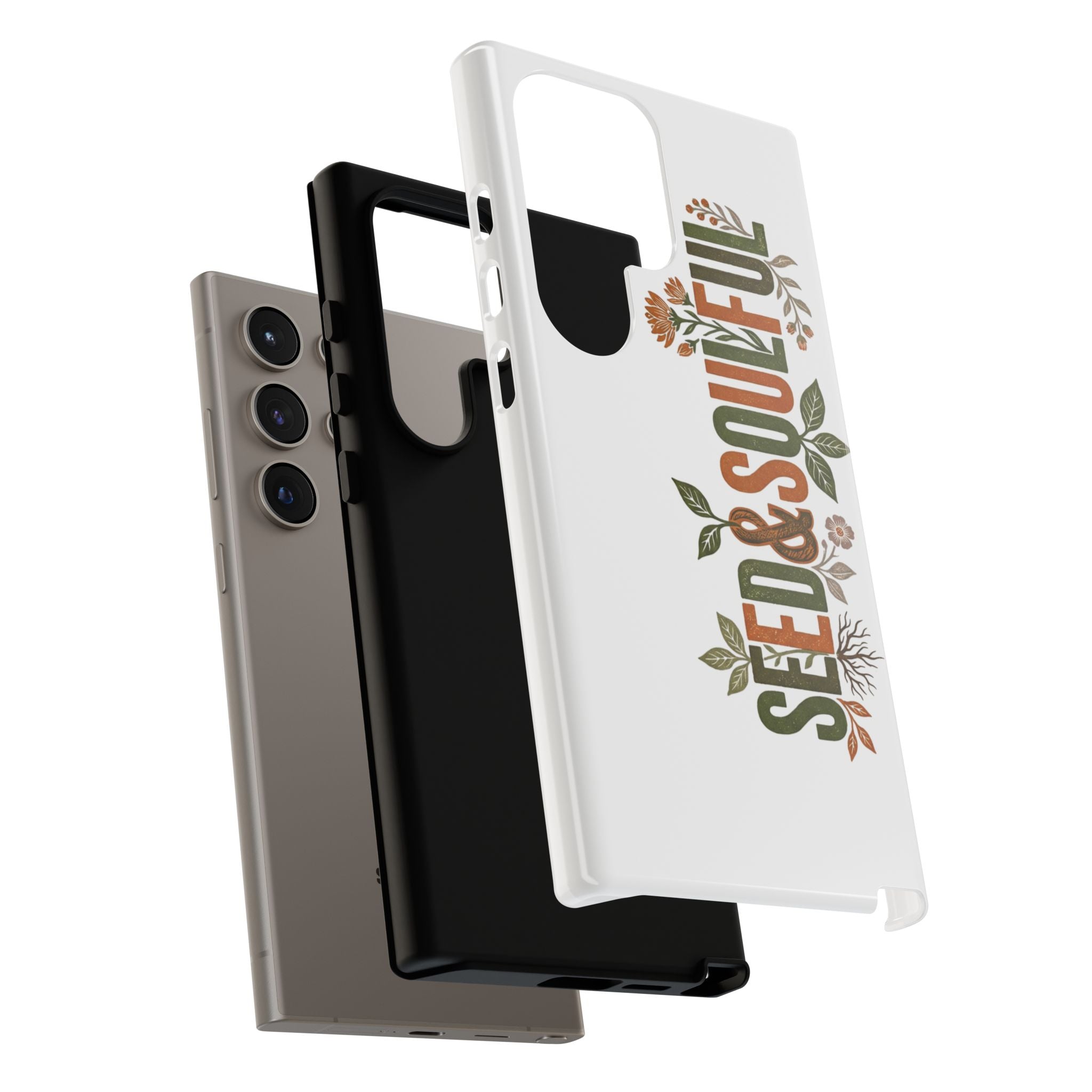 Seed & Soul Tough Phone Case – Floral Botanical Protective Cover - Seedandsoulful