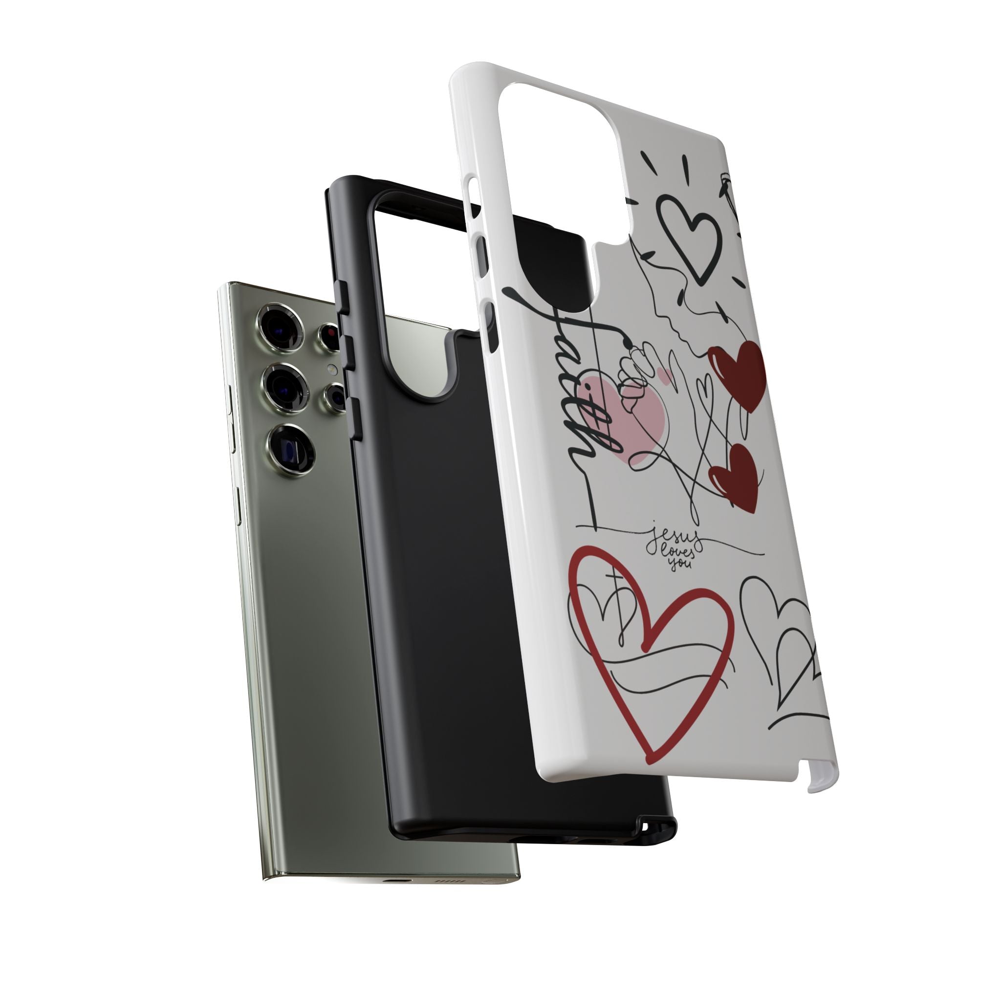 Faith Hearts iPhone Case | Seedandsoulful Protective Phone Cover - Seedandsoulful