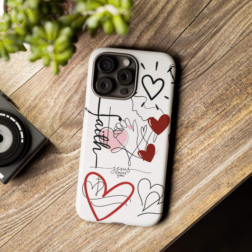 Faith Hearts iPhone Case | Seedandsoulful Protective Phone Cover - Seedandsoulful
