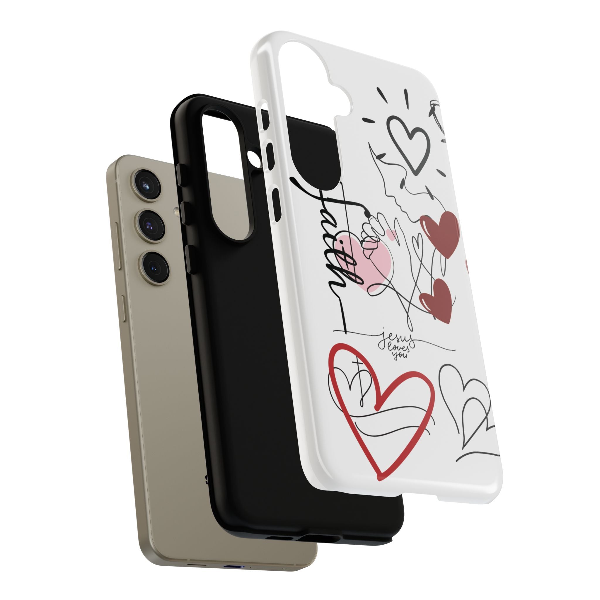 Faith Hearts iPhone Case | Seedandsoulful Protective Phone Cover - Seedandsoulful