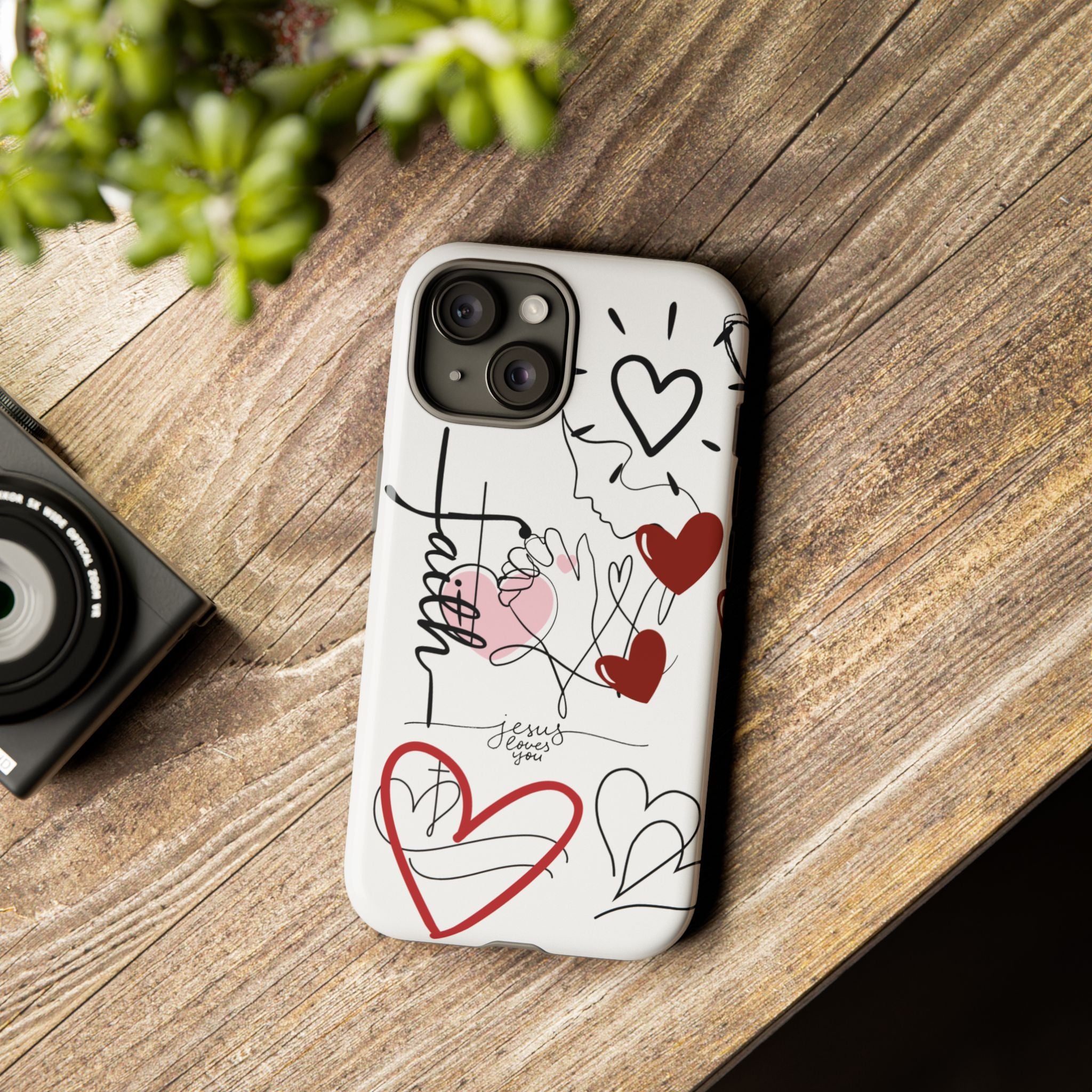 Faith Hearts iPhone Case | Seedandsoulful Protective Phone Cover - Seedandsoulful