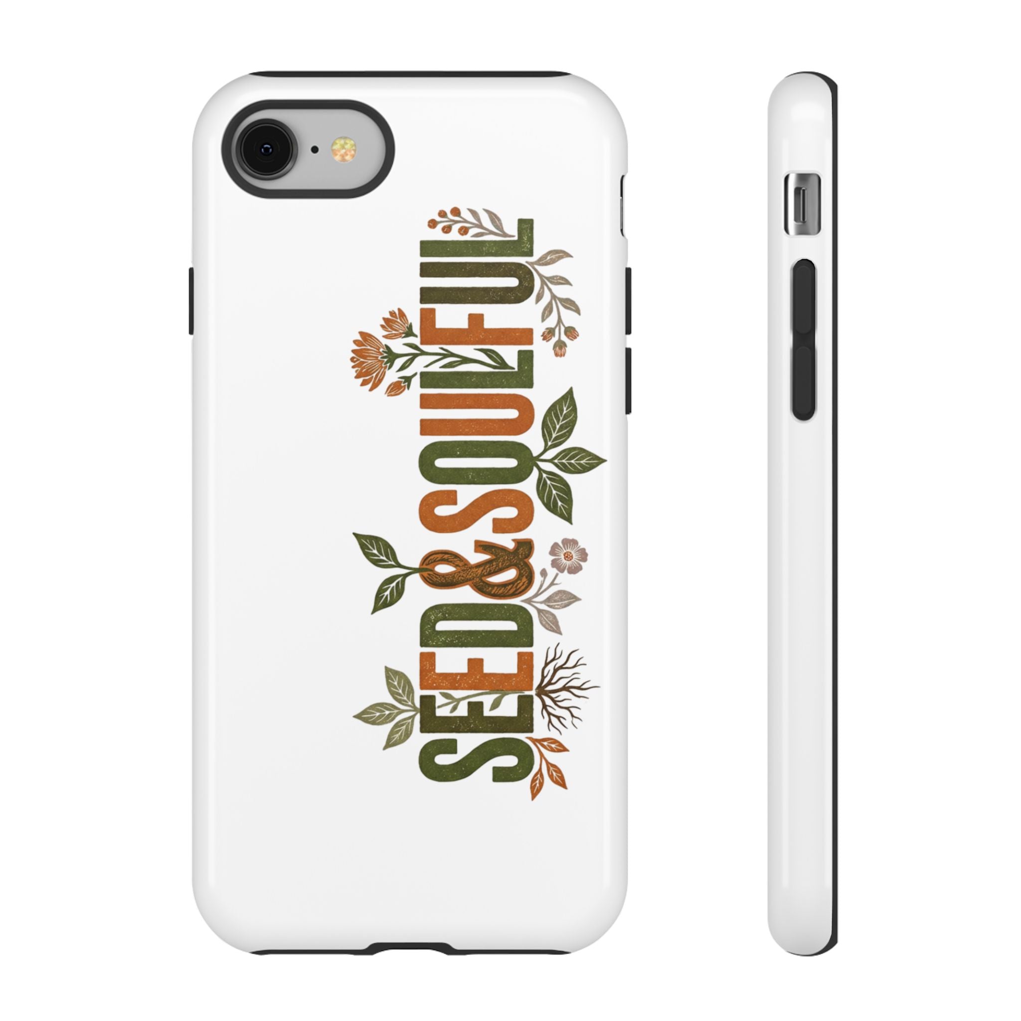 Seed & Soul Tough Phone Case – Floral Botanical Protective Cover - Seedandsoulful